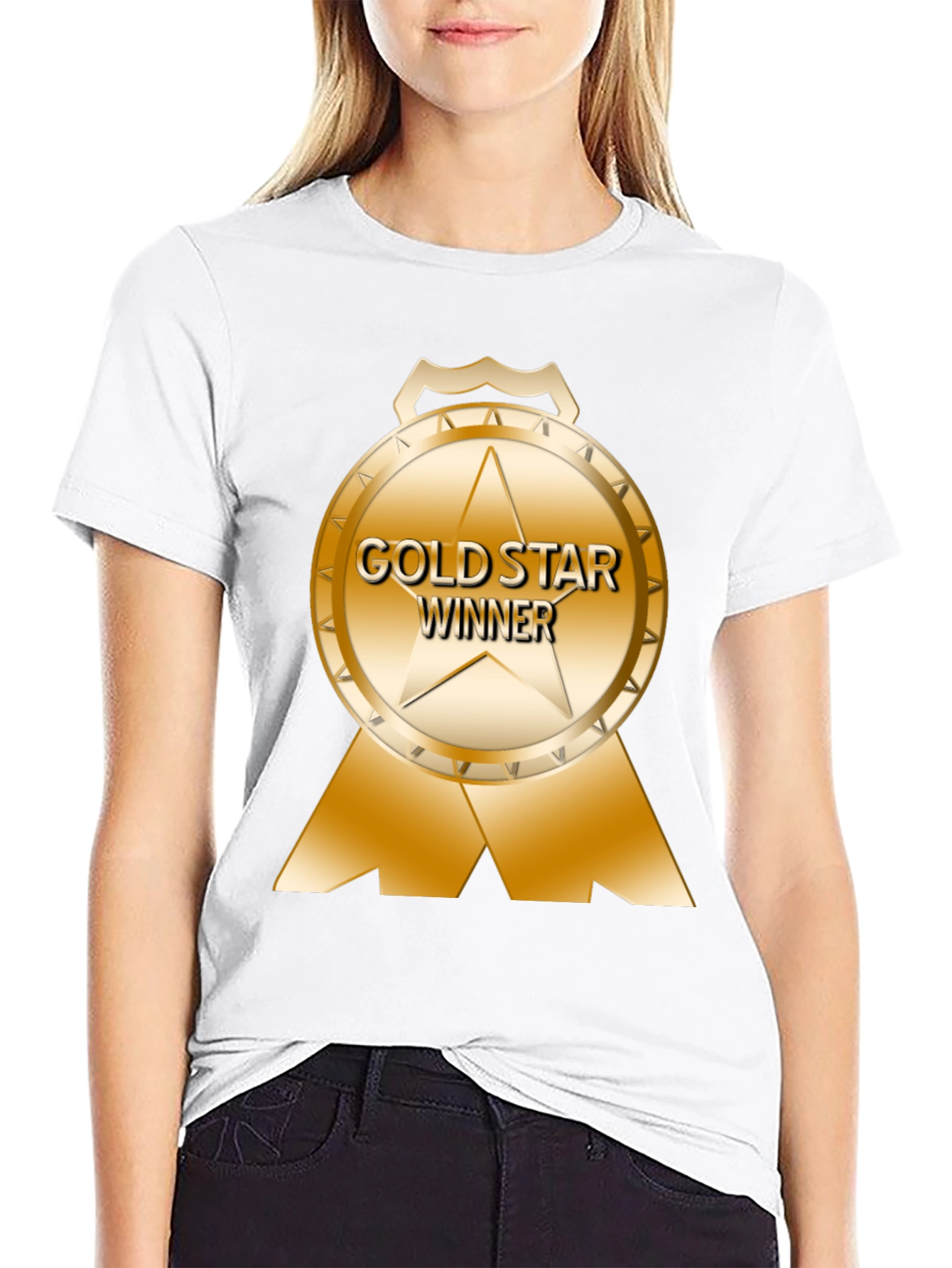 Gold Star Winner Black T-Shirt