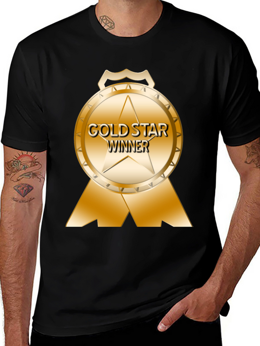 Gold Star Winner Black T-Shirt