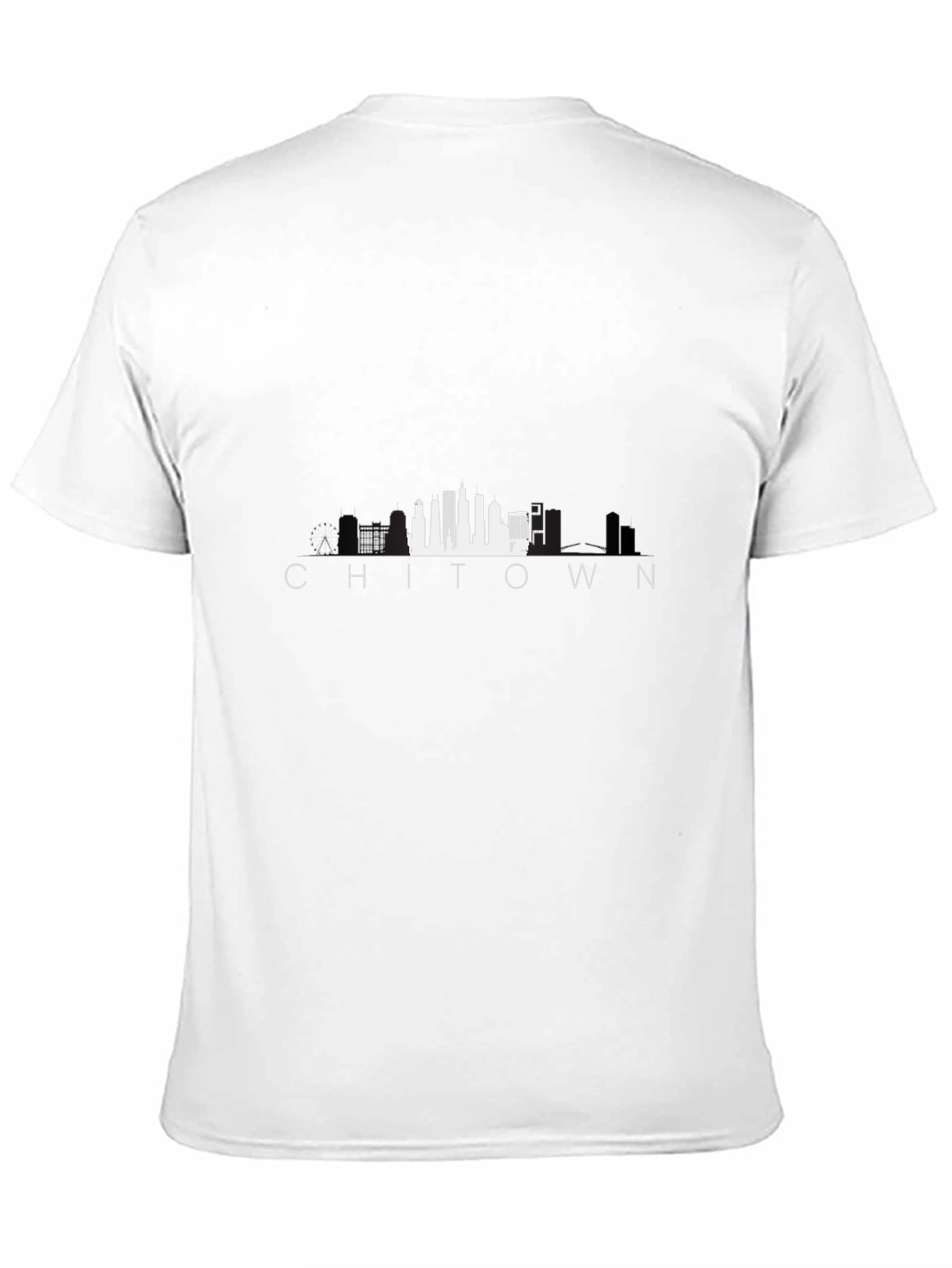 Chi-Town Skyline Graphic Tee - Black Cotton T-Shirt