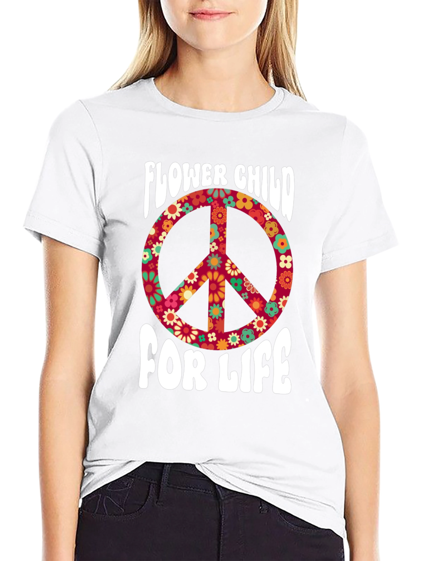 Flower Child For Life Graphic T-Shirt