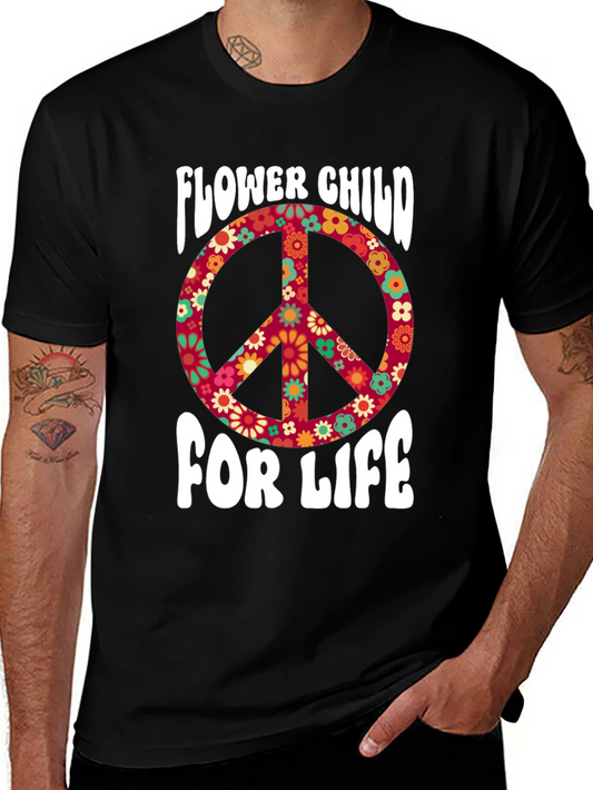 Flower Child For Life Graphic T-Shirt