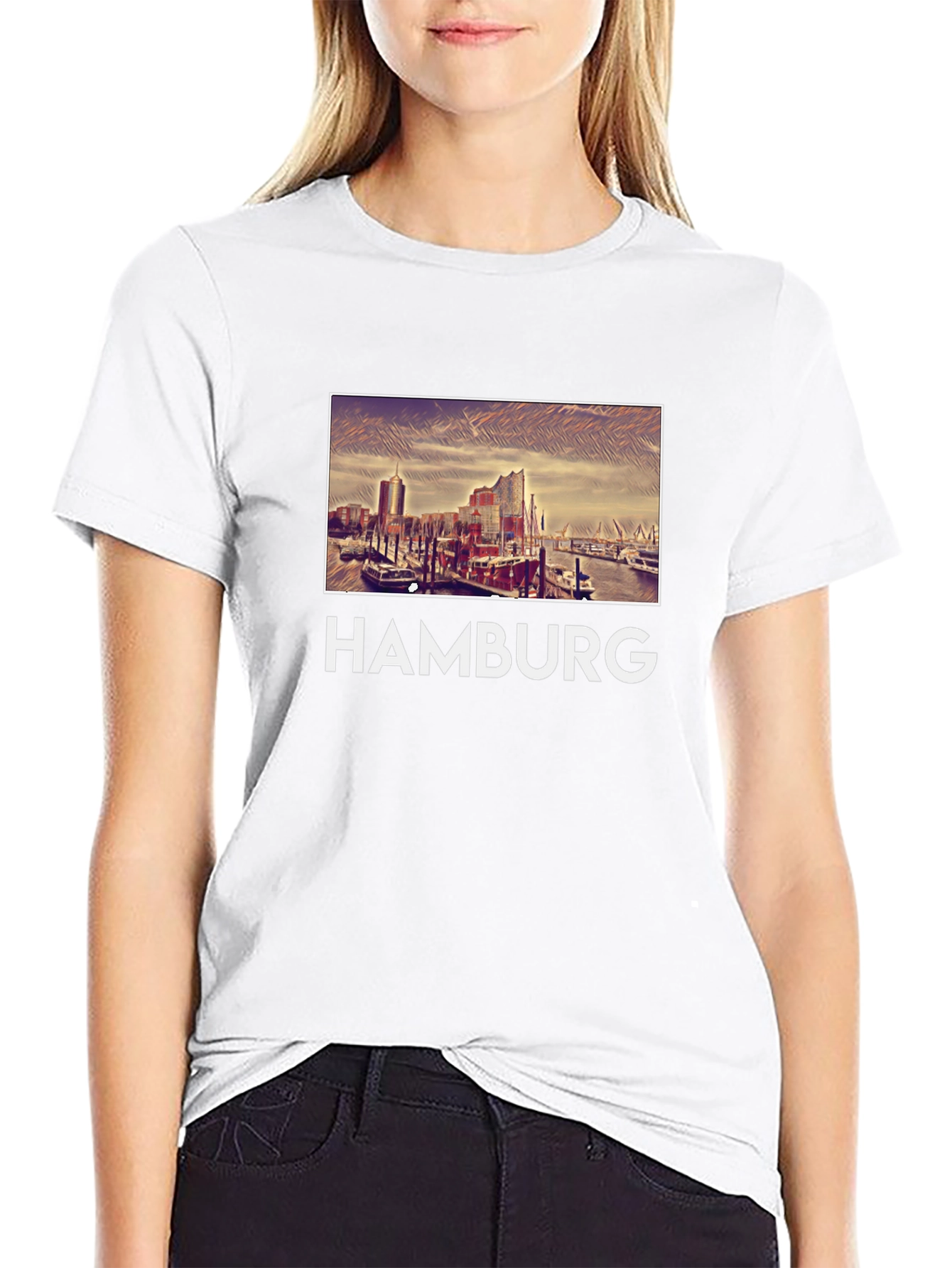 Hamburg Graphic Tee - Cityscape T-Shirt