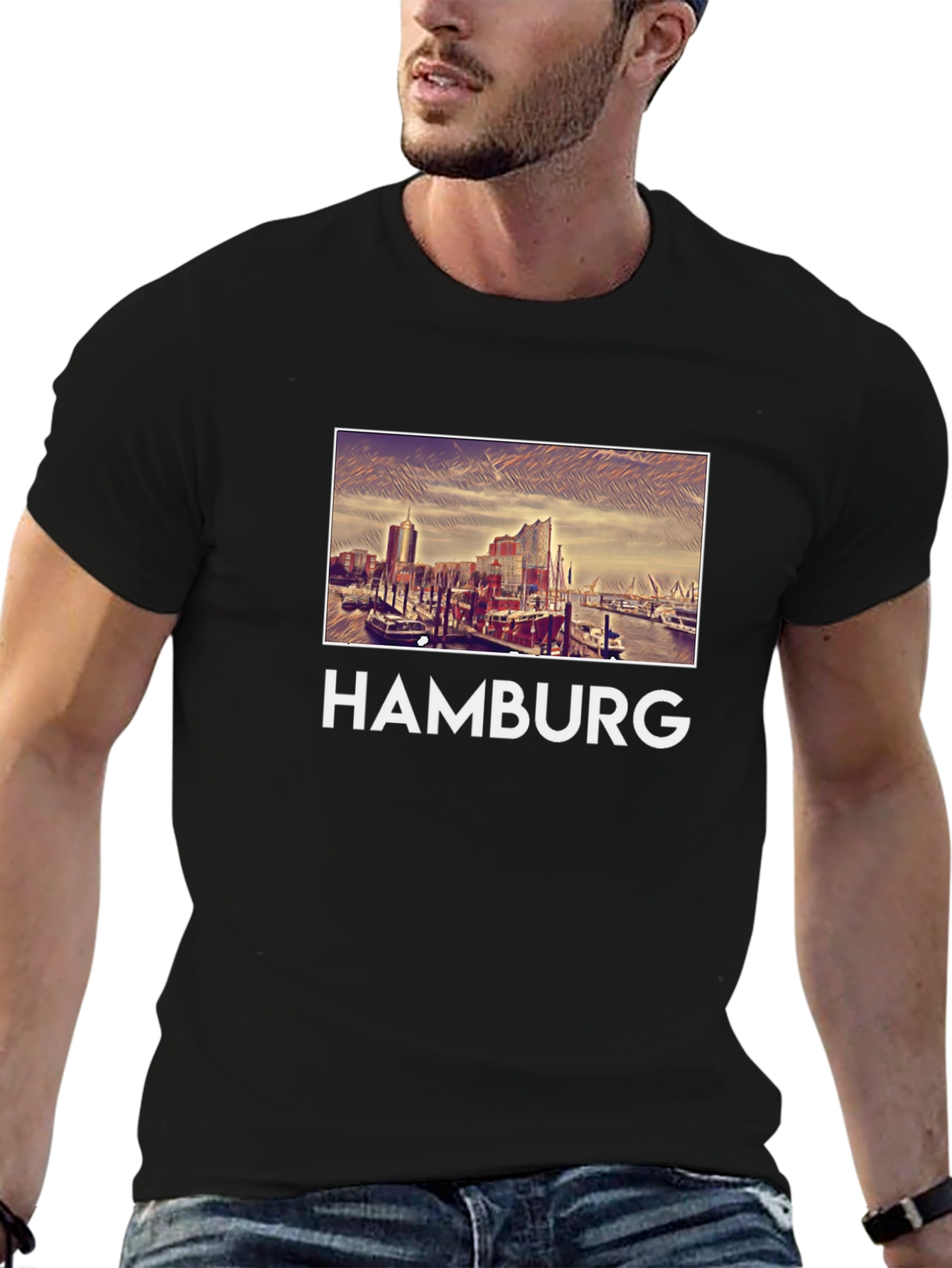 Hamburg Graphic Tee - Cityscape T-Shirt
