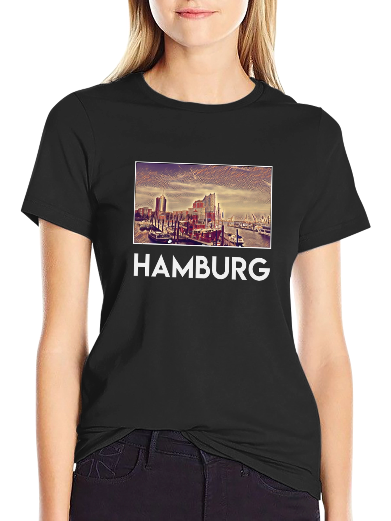 Hamburg Graphic Tee - Cityscape T-Shirt