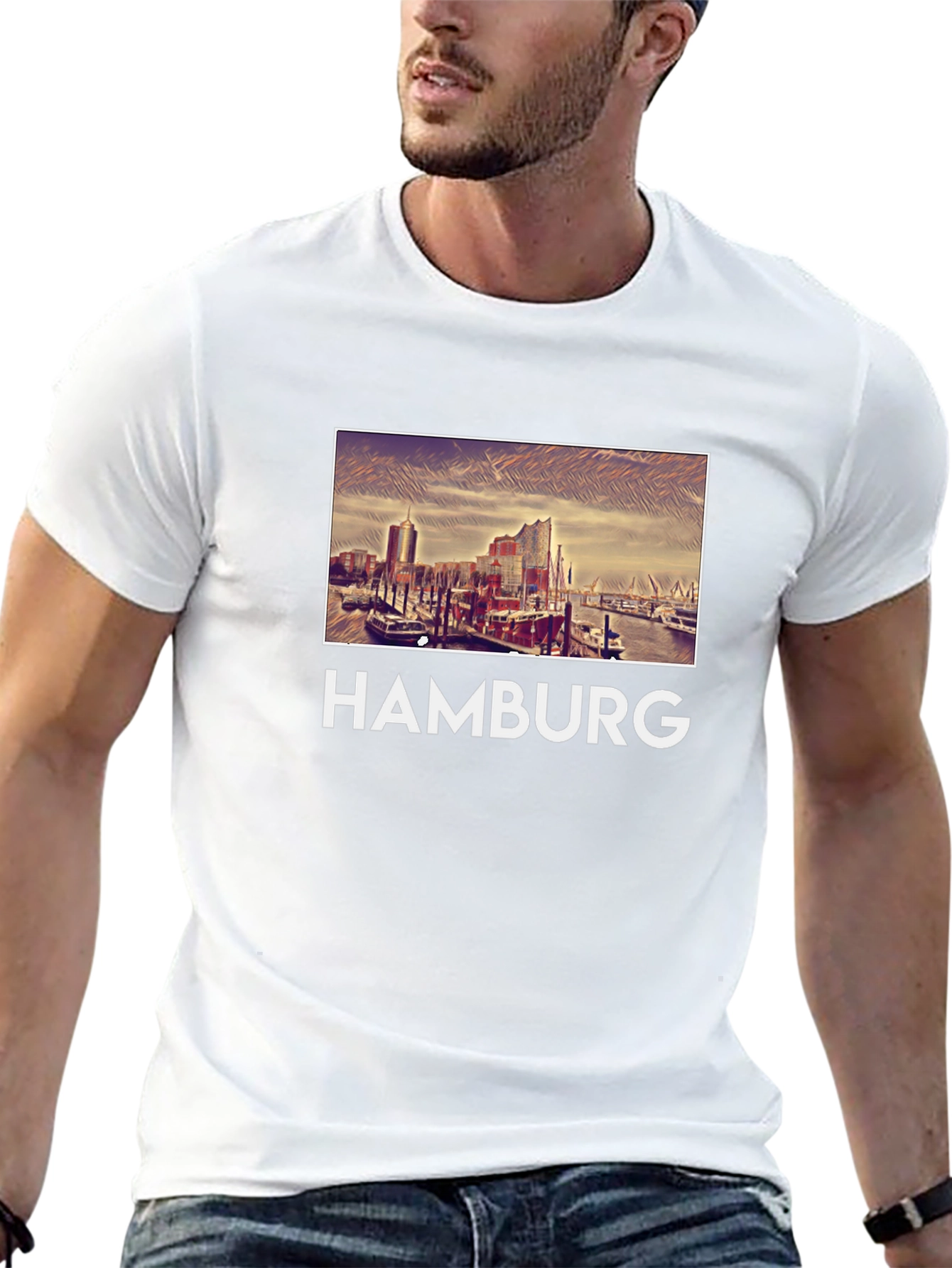 Hamburg Graphic Tee - Cityscape T-Shirt