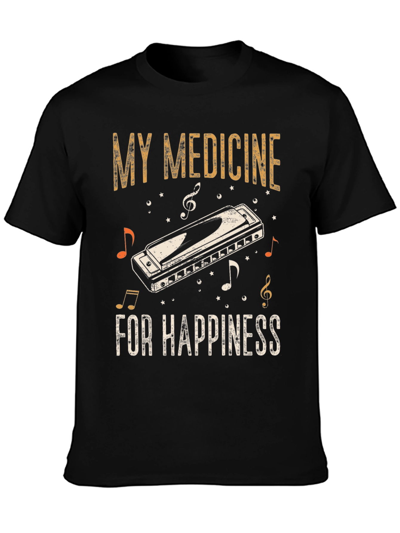 My Medicine Harmonica T-Shirt - Music Lover Tee