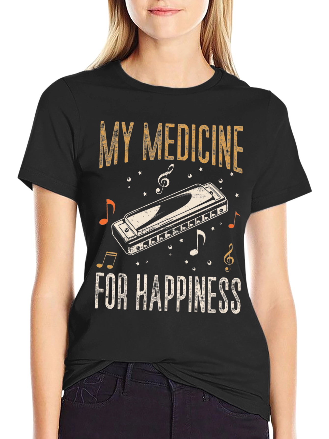 My Medicine Harmonica T-Shirt - Music Lover Tee