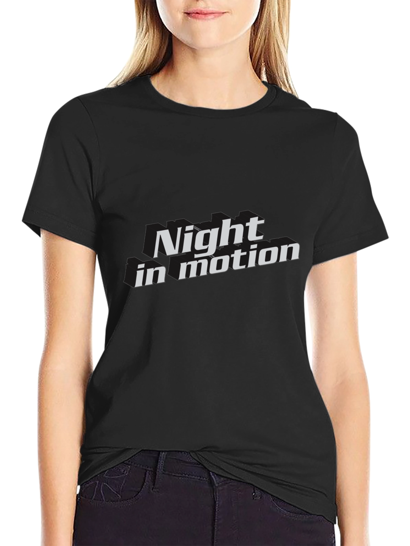 Night In Motion Graphic Tee - Black