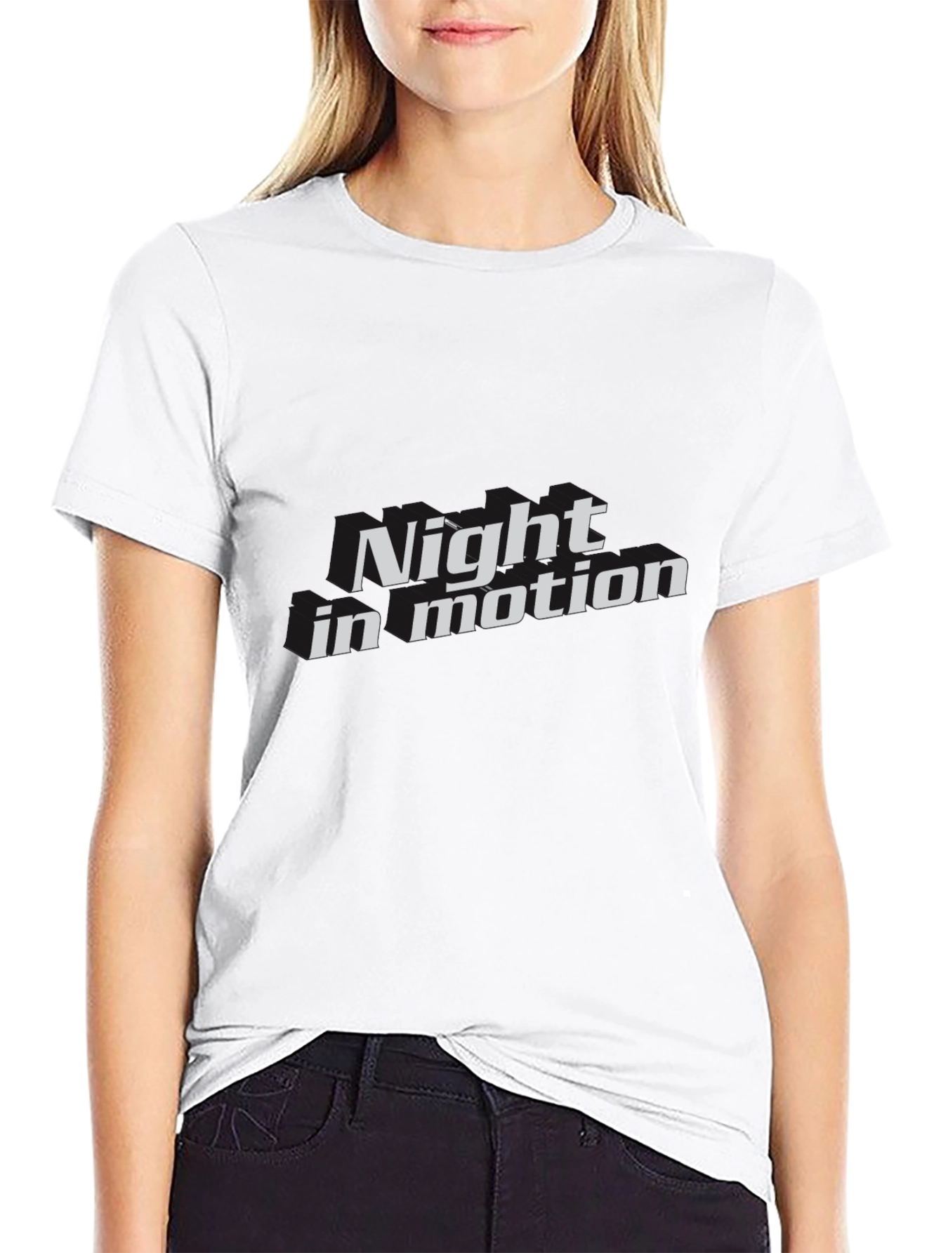 Night In Motion Graphic Tee - Black