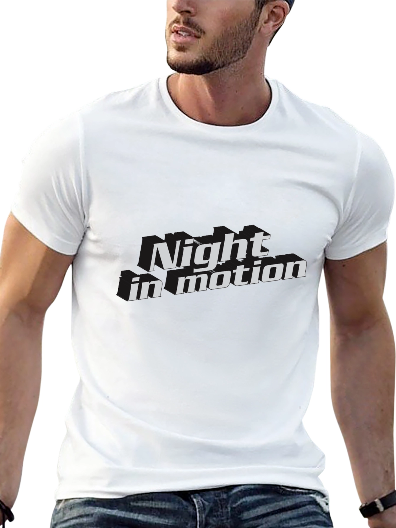 Night In Motion Graphic Tee - Black