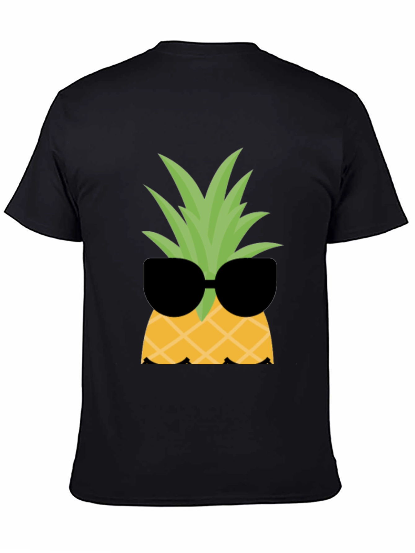 Cool Pineapple Graphic Tee - Black Cotton Shirt
