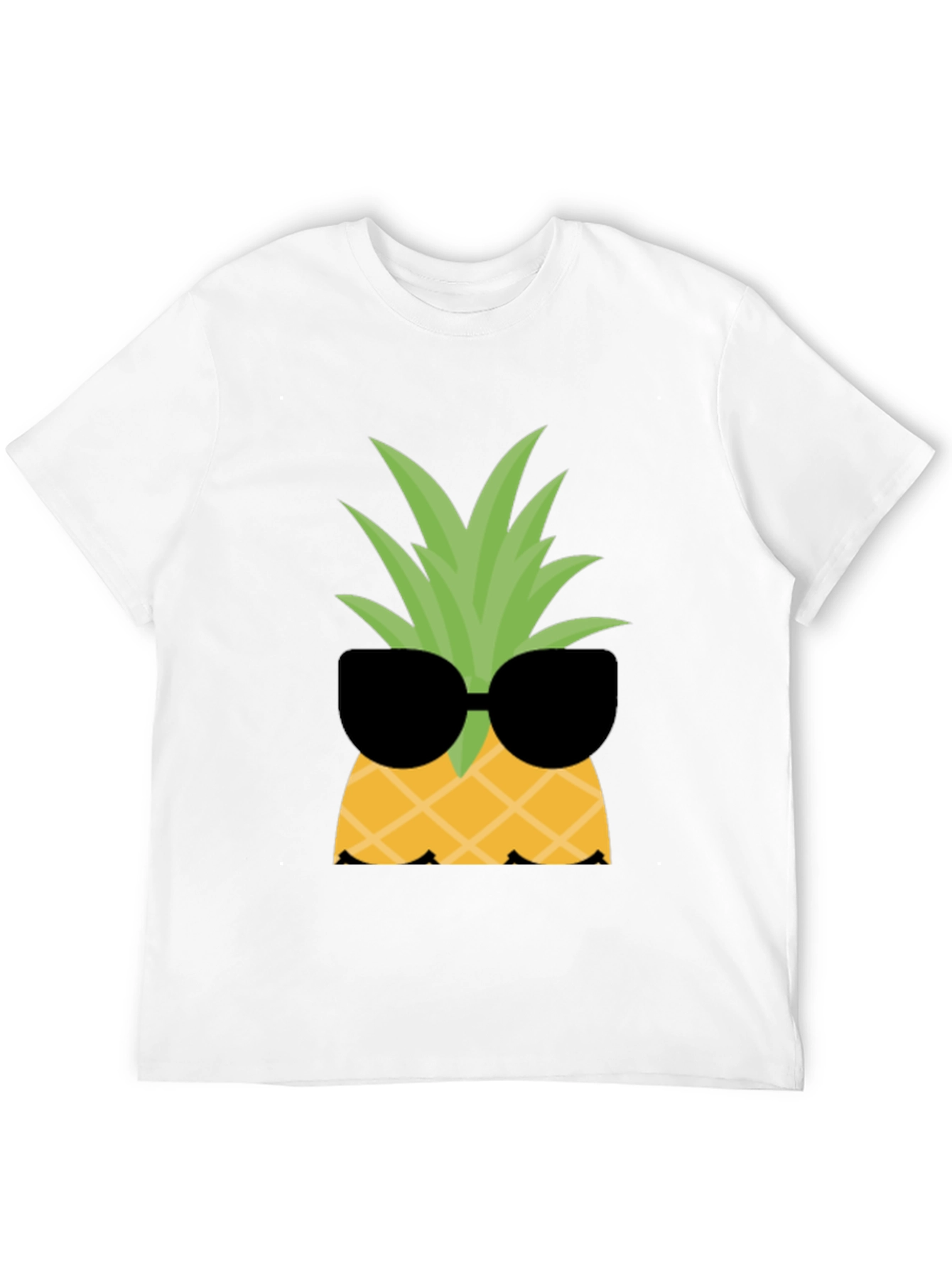 Cool Pineapple Graphic Tee - Black Cotton Shirt