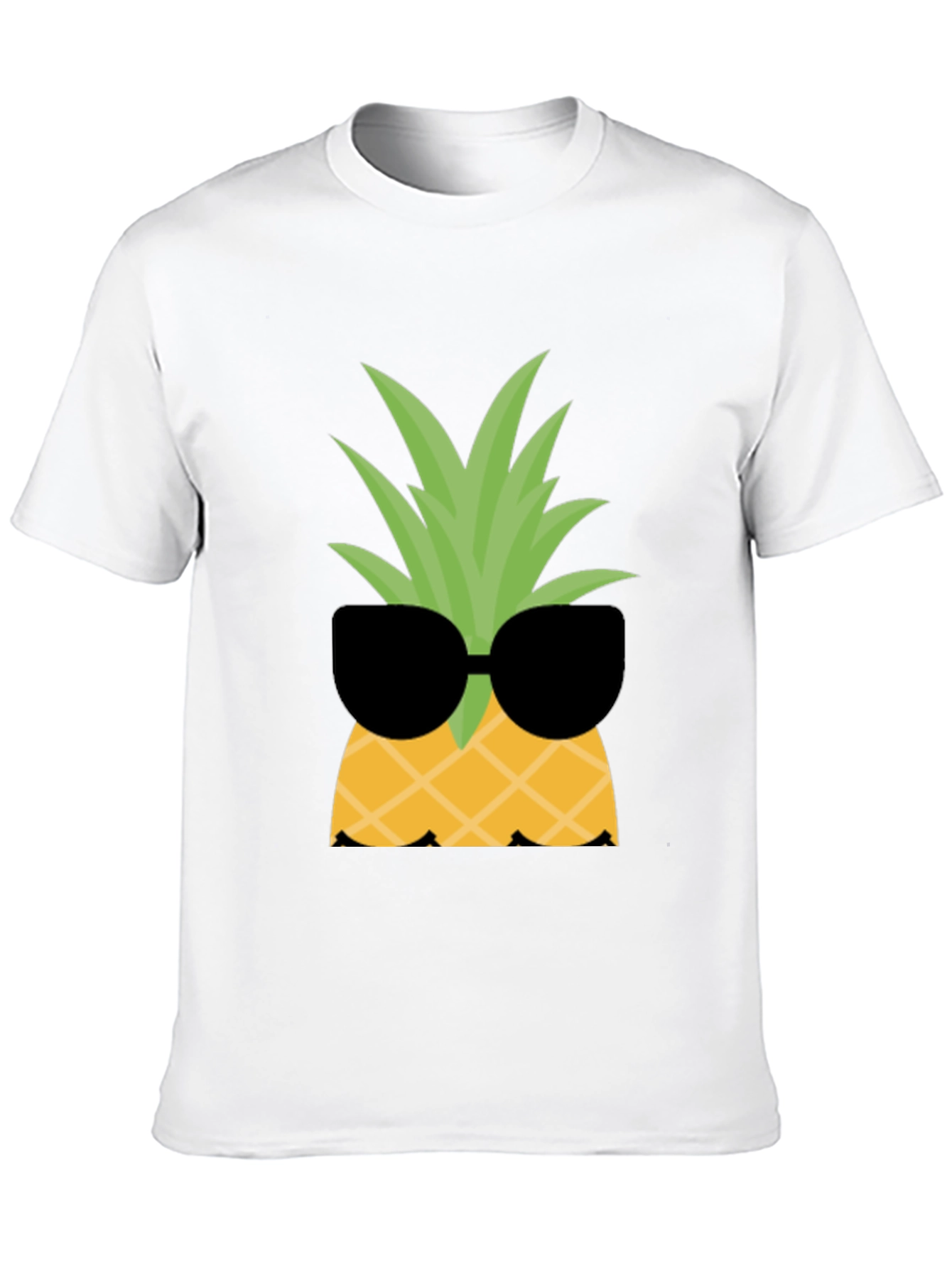 Cool Pineapple Graphic Tee - Black Cotton Shirt