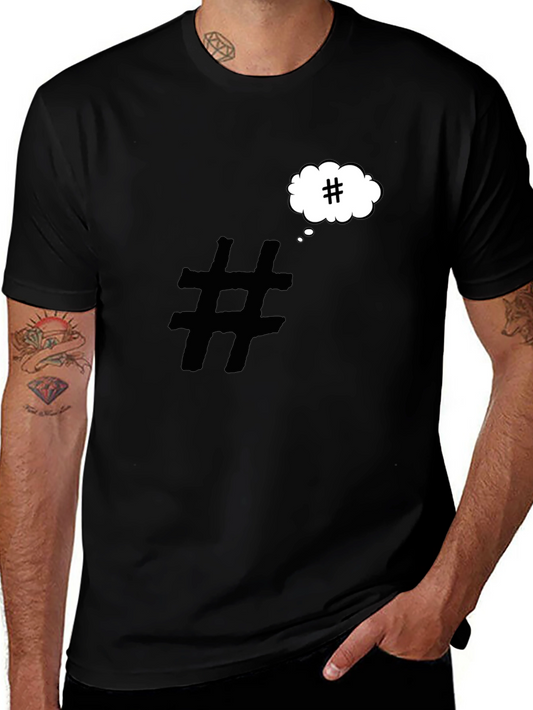 Hashtag Mind T-Shirt - Black Cotton Graphic Tee