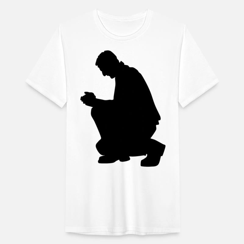 Kneeling Praying Man Silhouette