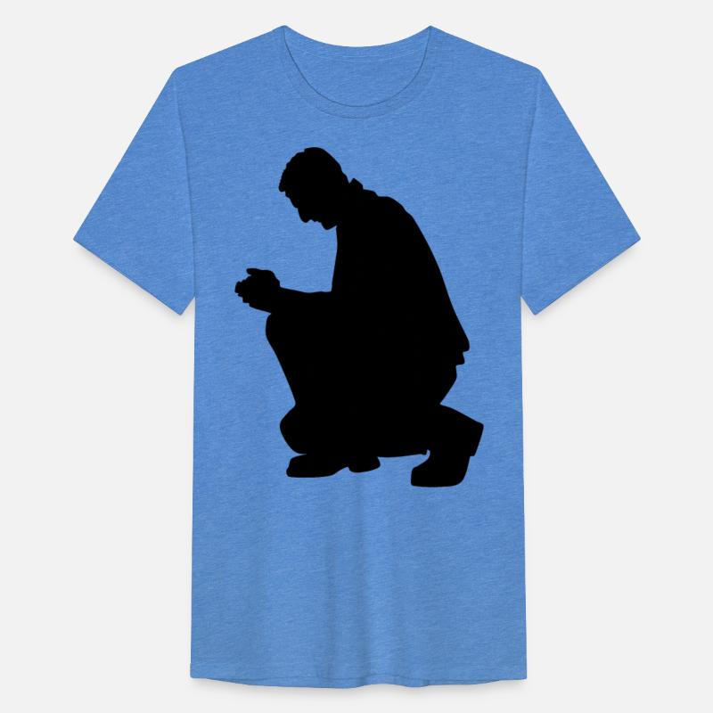 Kneeling Praying Man Silhouette