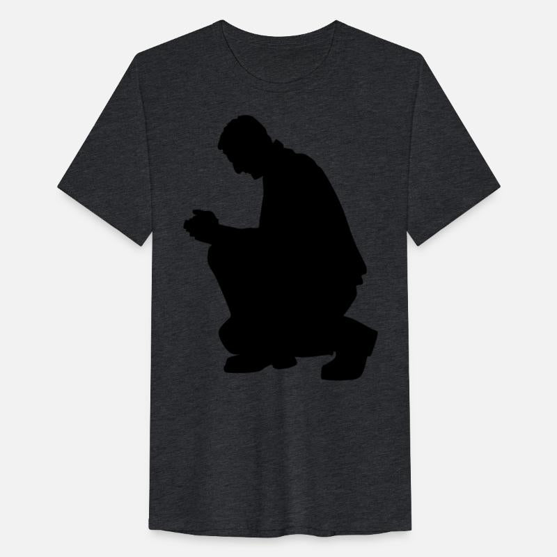 Kneeling Praying Man Silhouette