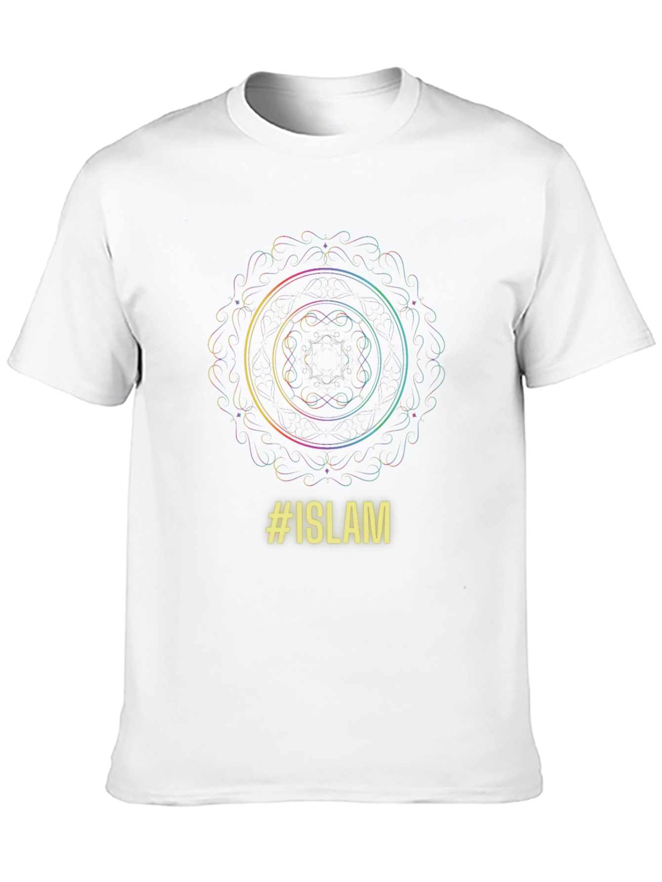 Islam Mandala Graphic Black T-Shirt