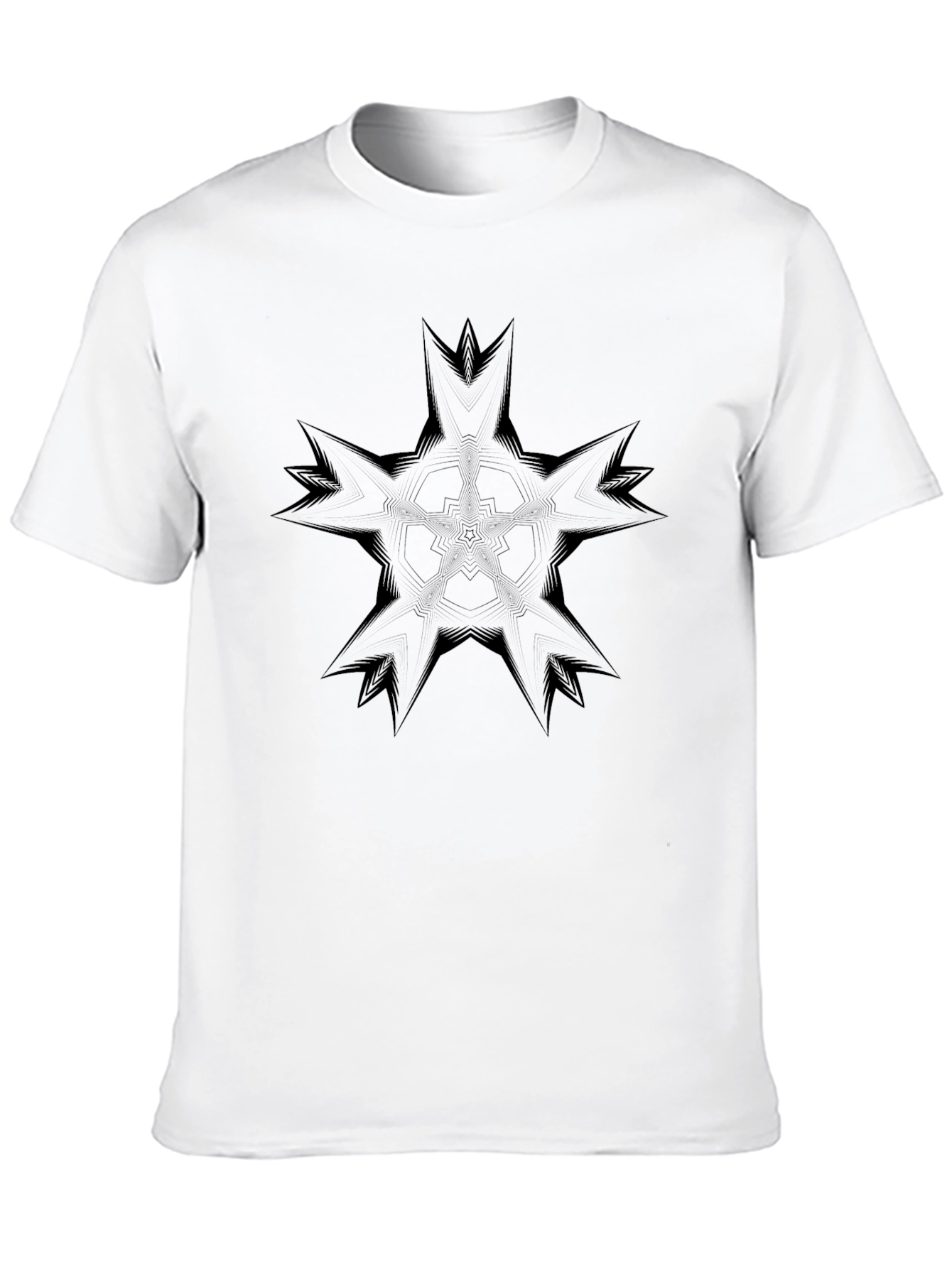 Black Starburst Graphic Tee - Modern Casual Wear