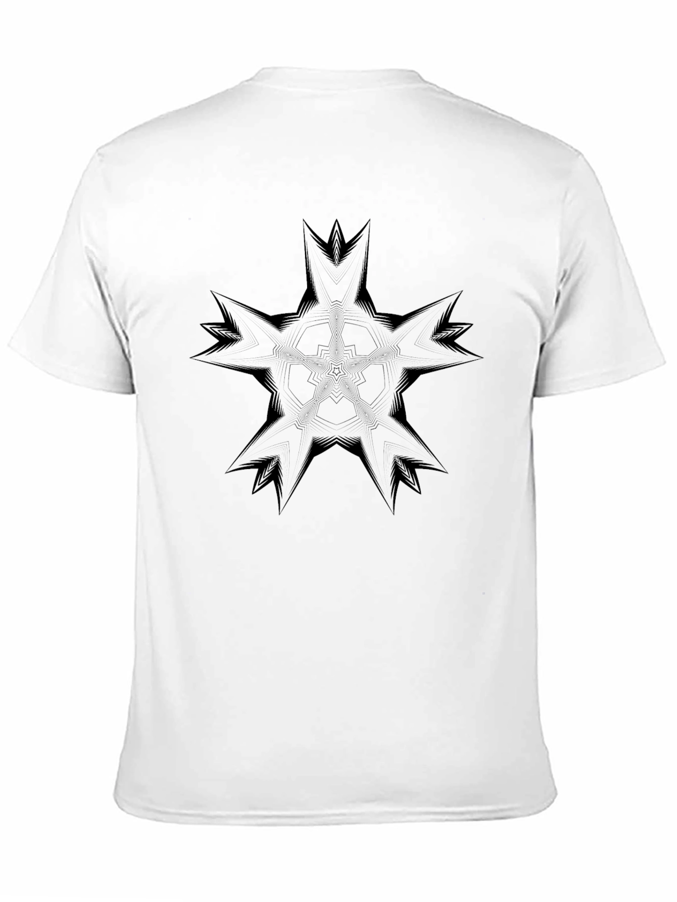 Black Starburst Graphic Tee - Modern Casual Wear