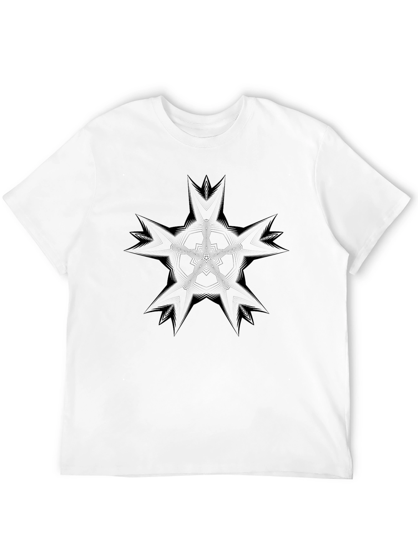 Black Starburst Graphic Tee - Modern Casual Wear