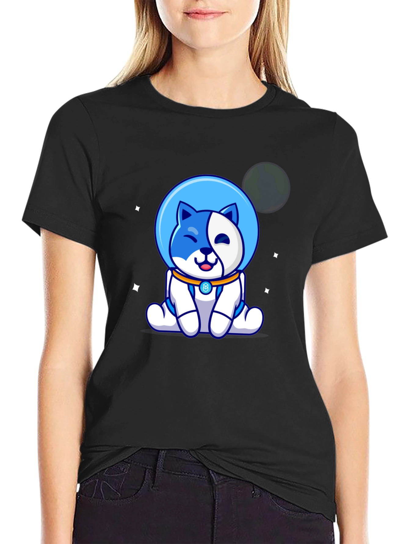 Space Dog T-Shirt - Cute Astronaut Pup Tee