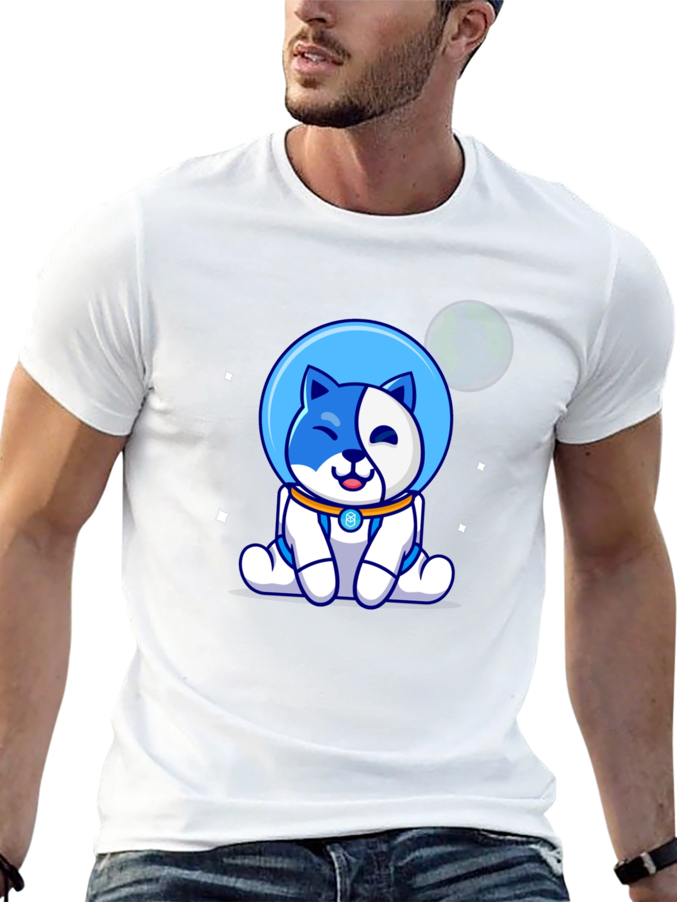 Space Dog T-Shirt - Cute Astronaut Pup Tee