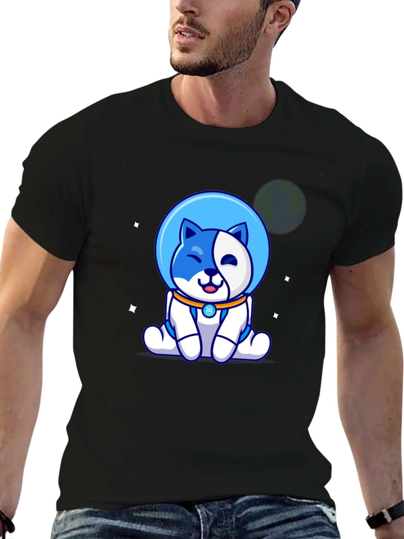 Space Dog T-Shirt - Cute Astronaut Pup Tee