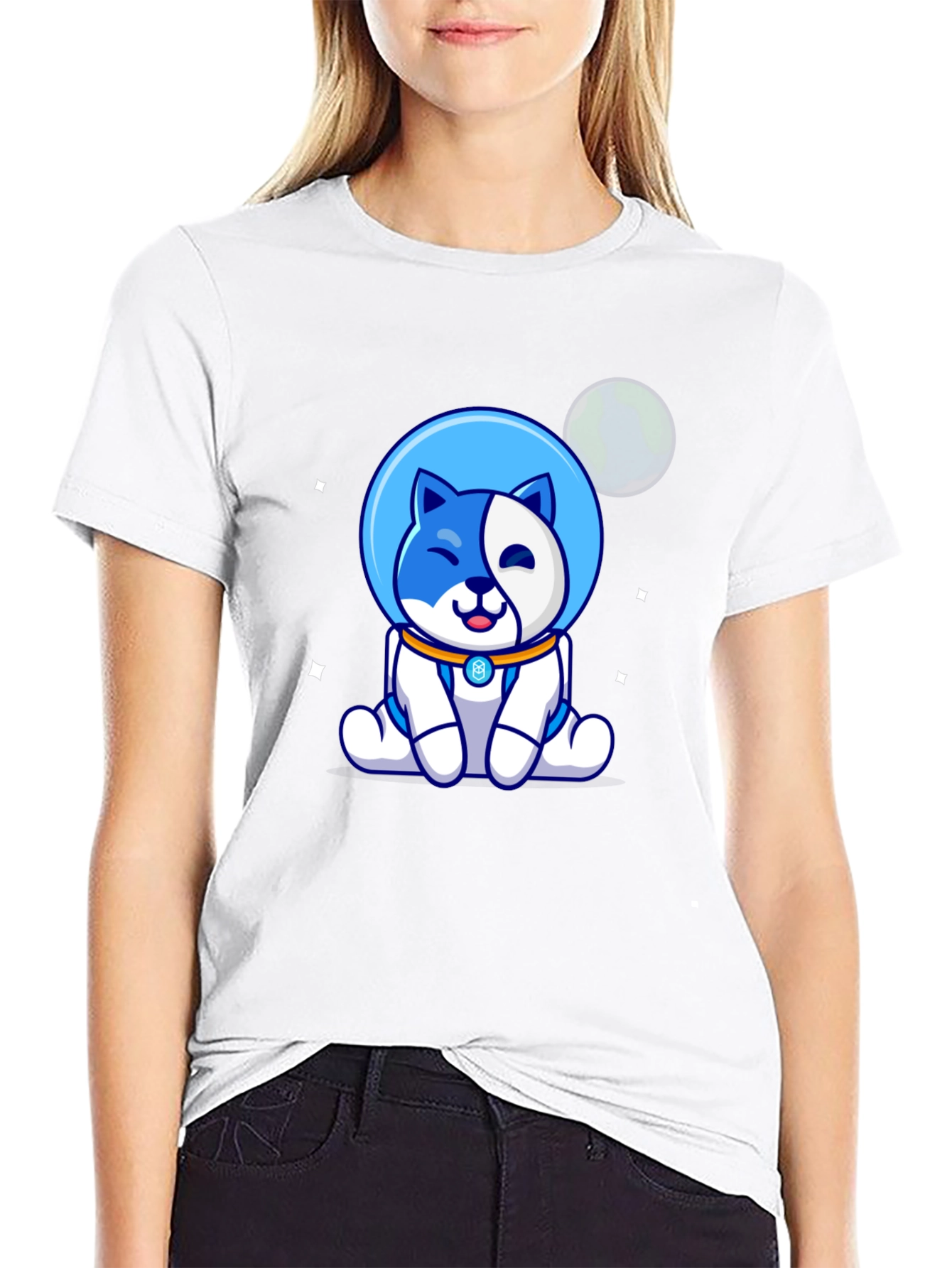 Space Dog T-Shirt - Cute Astronaut Pup Tee