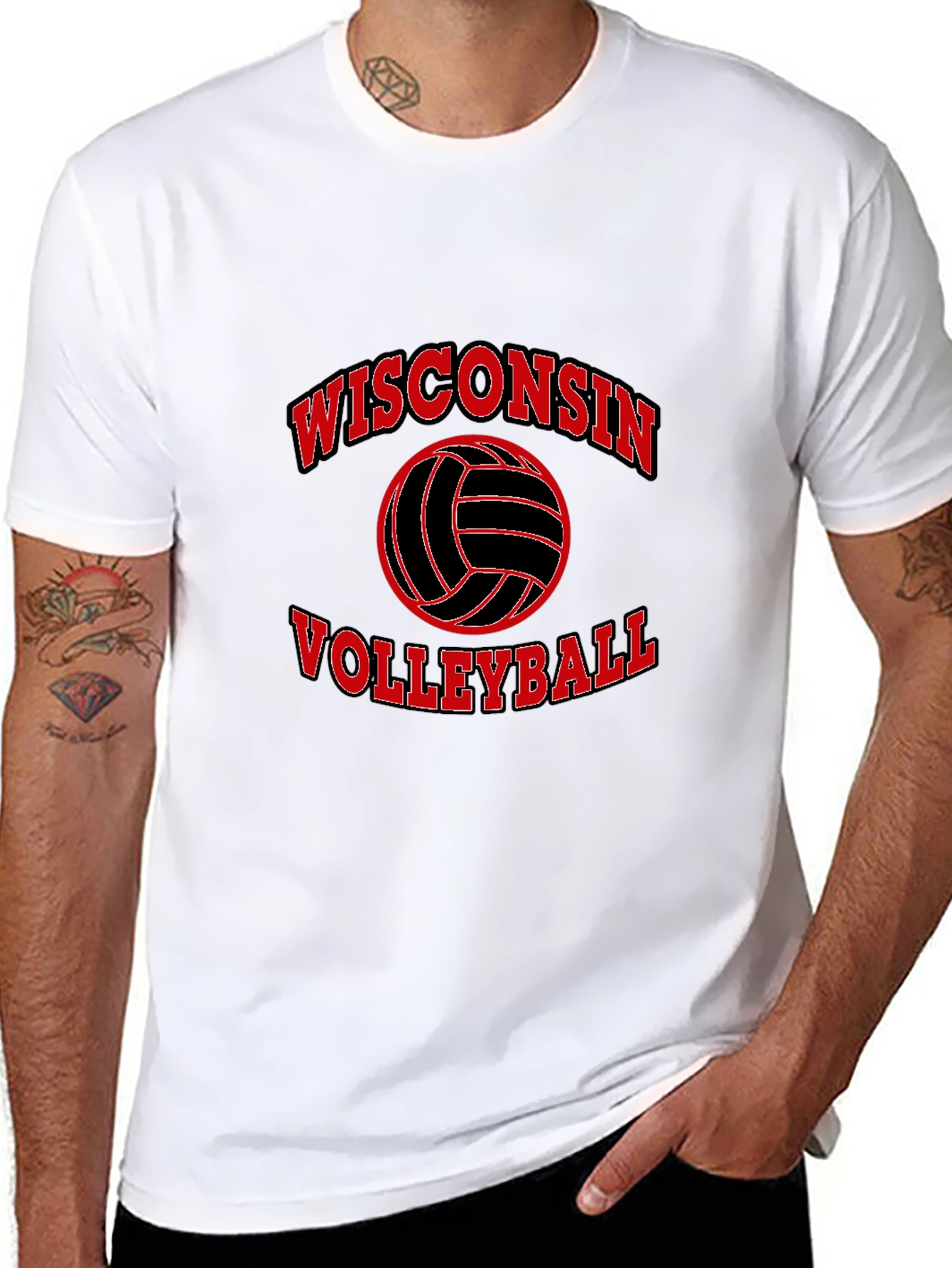 Wisconsin Volleyball Graphic T-Shirt