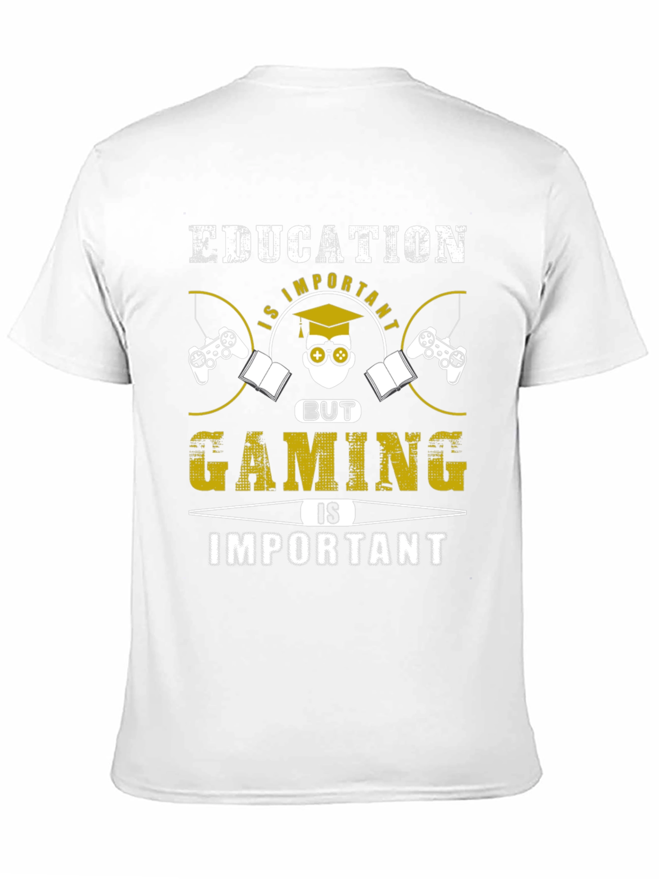 Education vs Gaming Funny T-Shirt