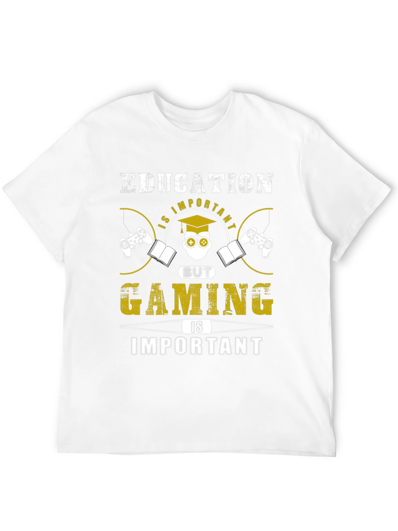 Education vs Gaming Funny T-Shirt