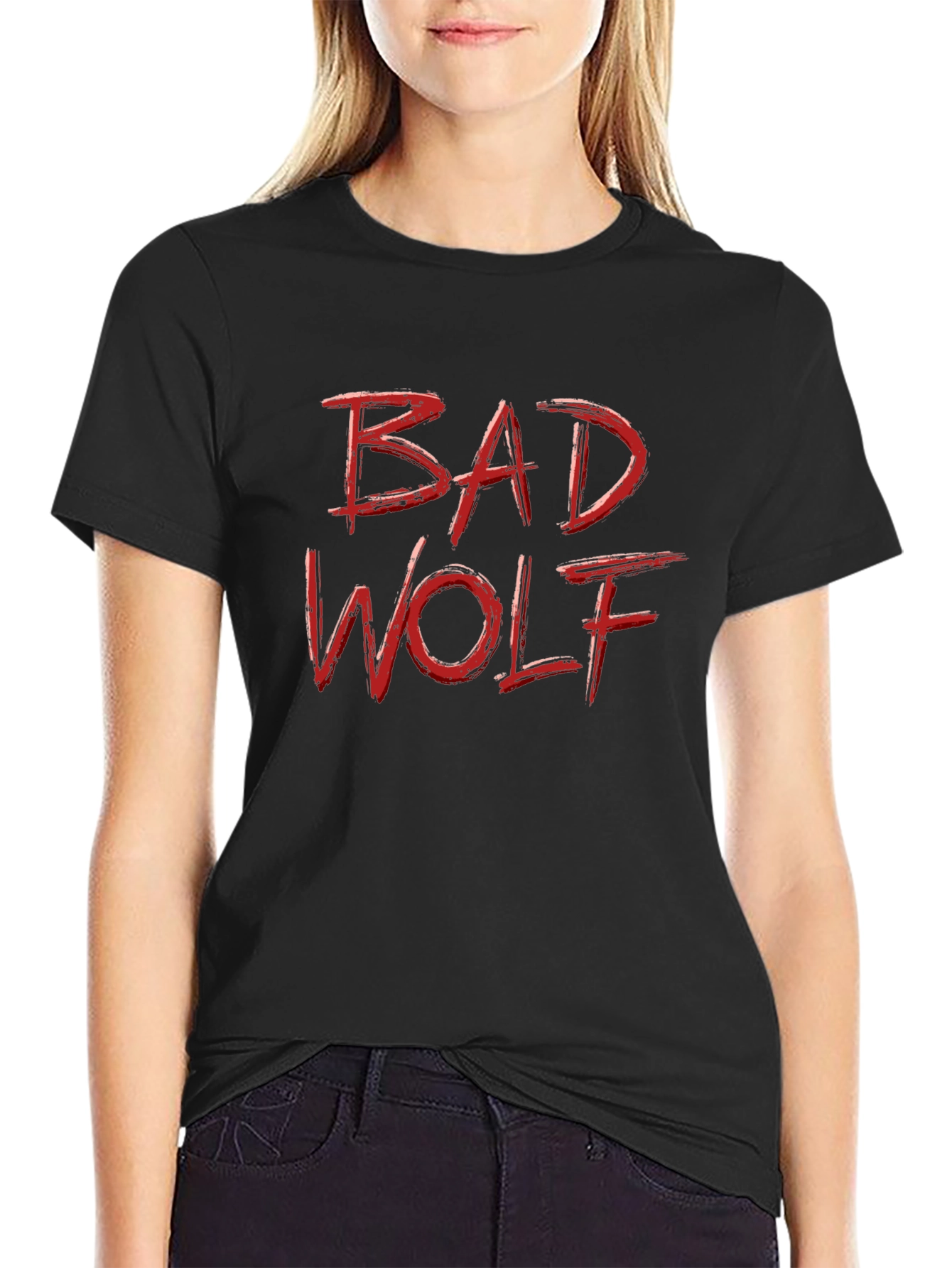 Bad Wolf Graphic Tee - Classic Black Cotton T-Shirt