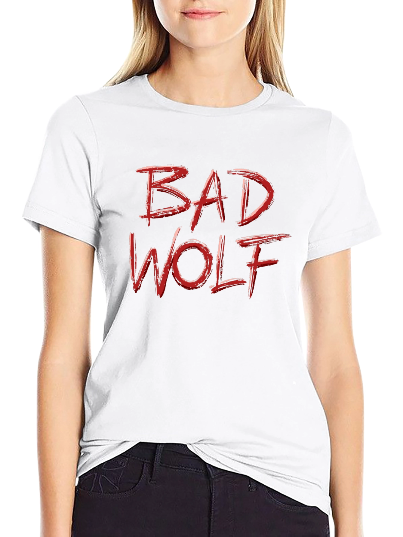 Bad Wolf Graphic Tee - Classic Black Cotton T-Shirt