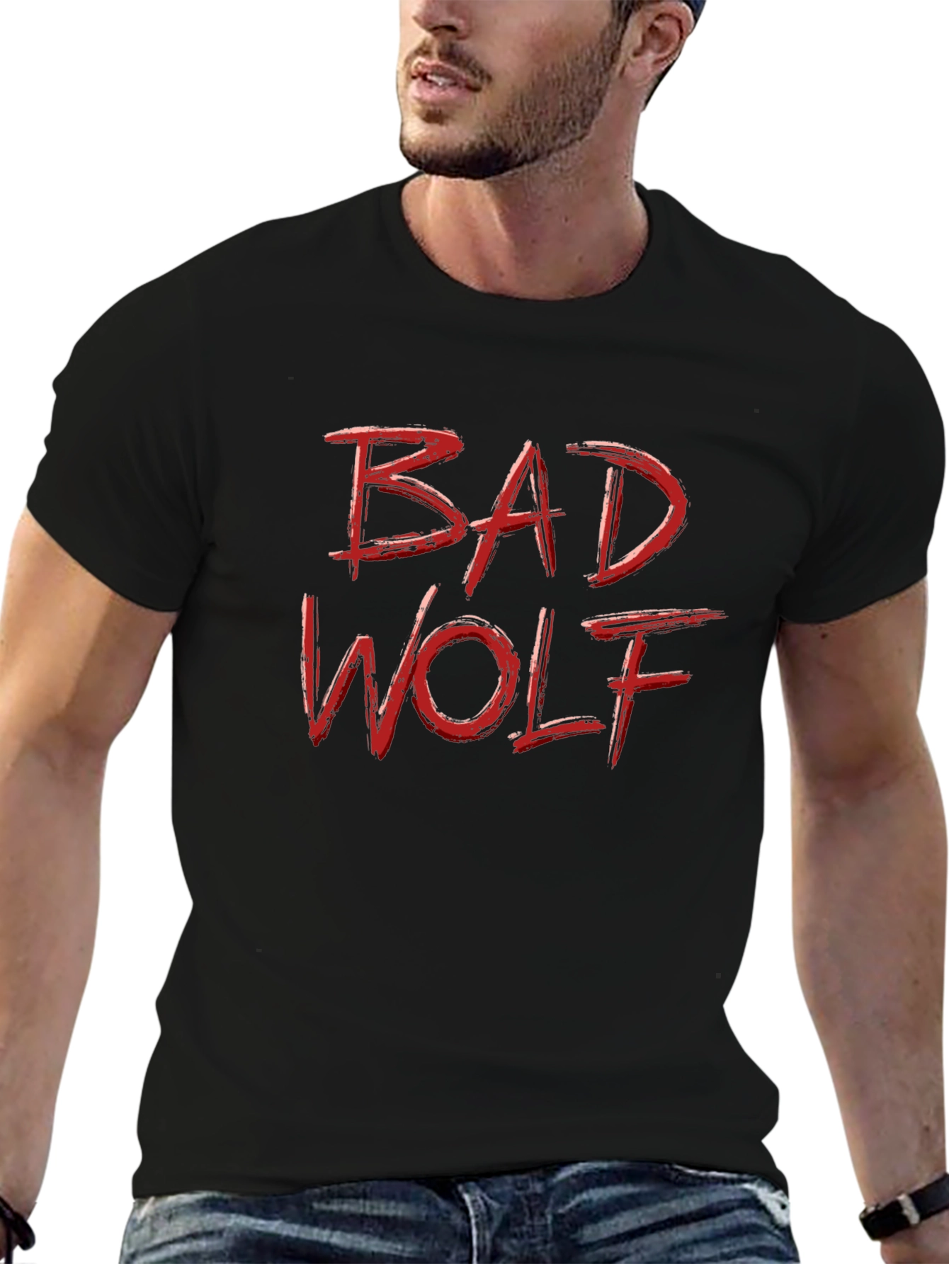 Bad Wolf Graphic Tee - Classic Black Cotton T-Shirt
