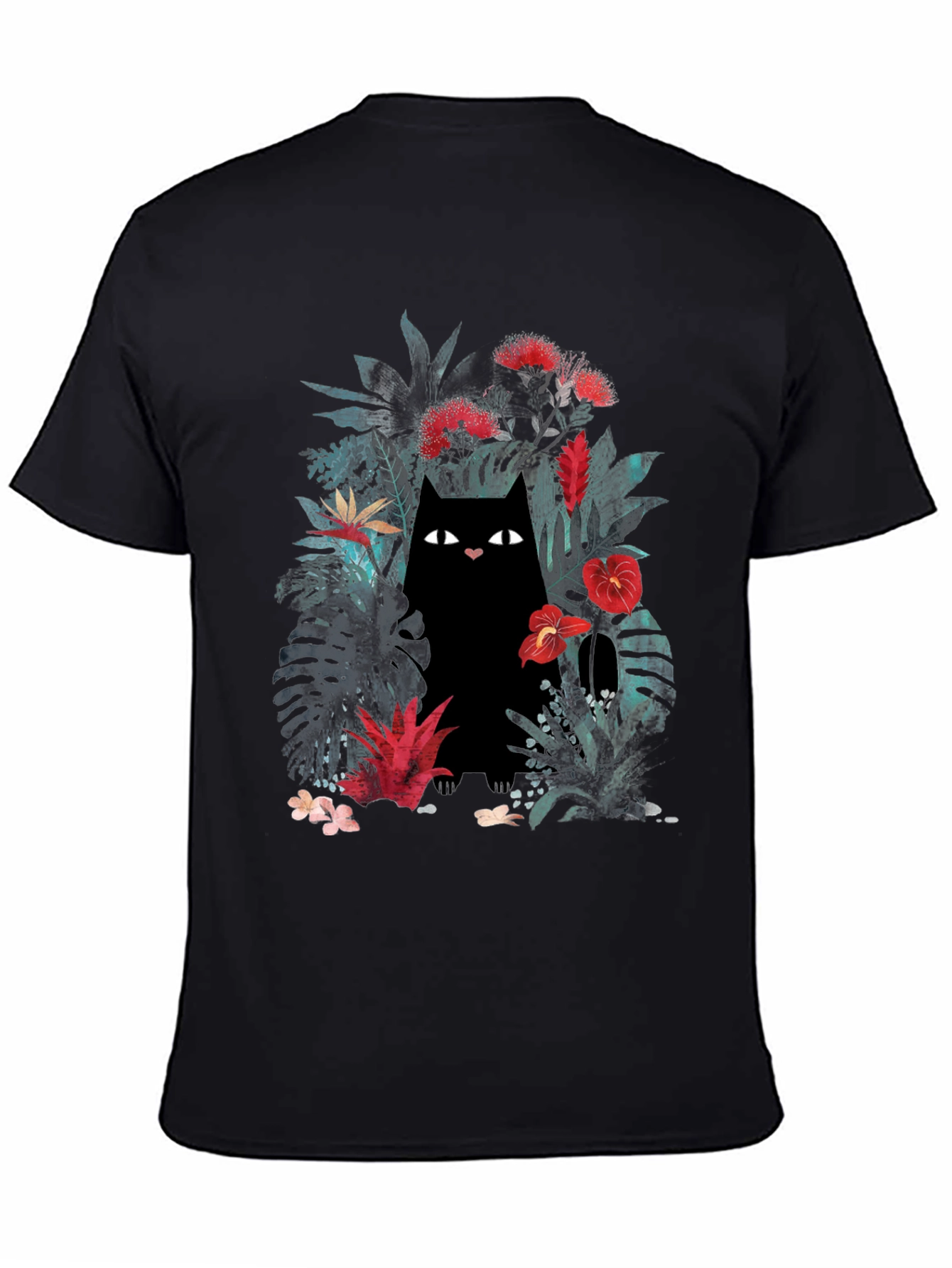 Jungle Cat Graphic Tee - Black