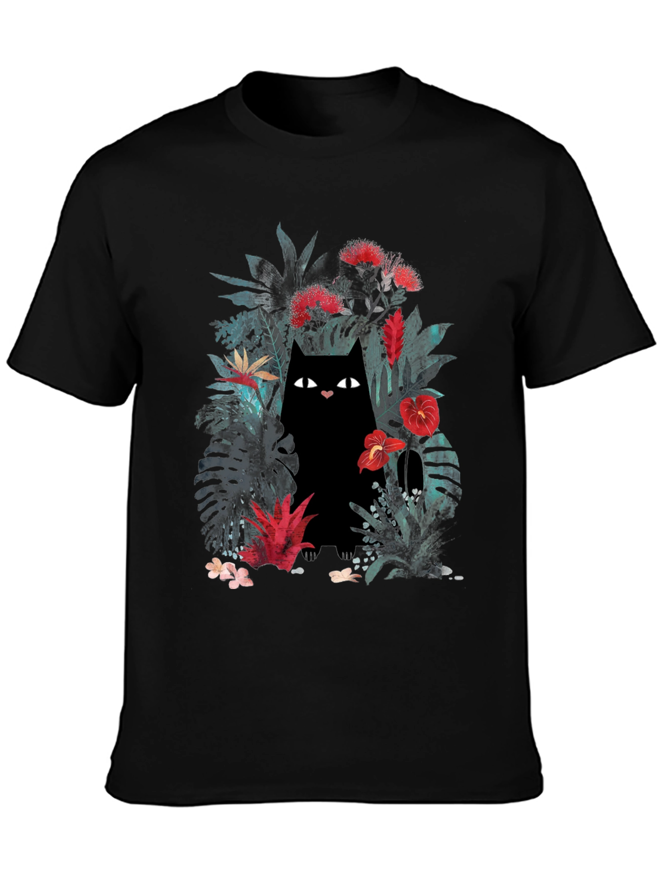 Jungle Cat Graphic Tee - Black