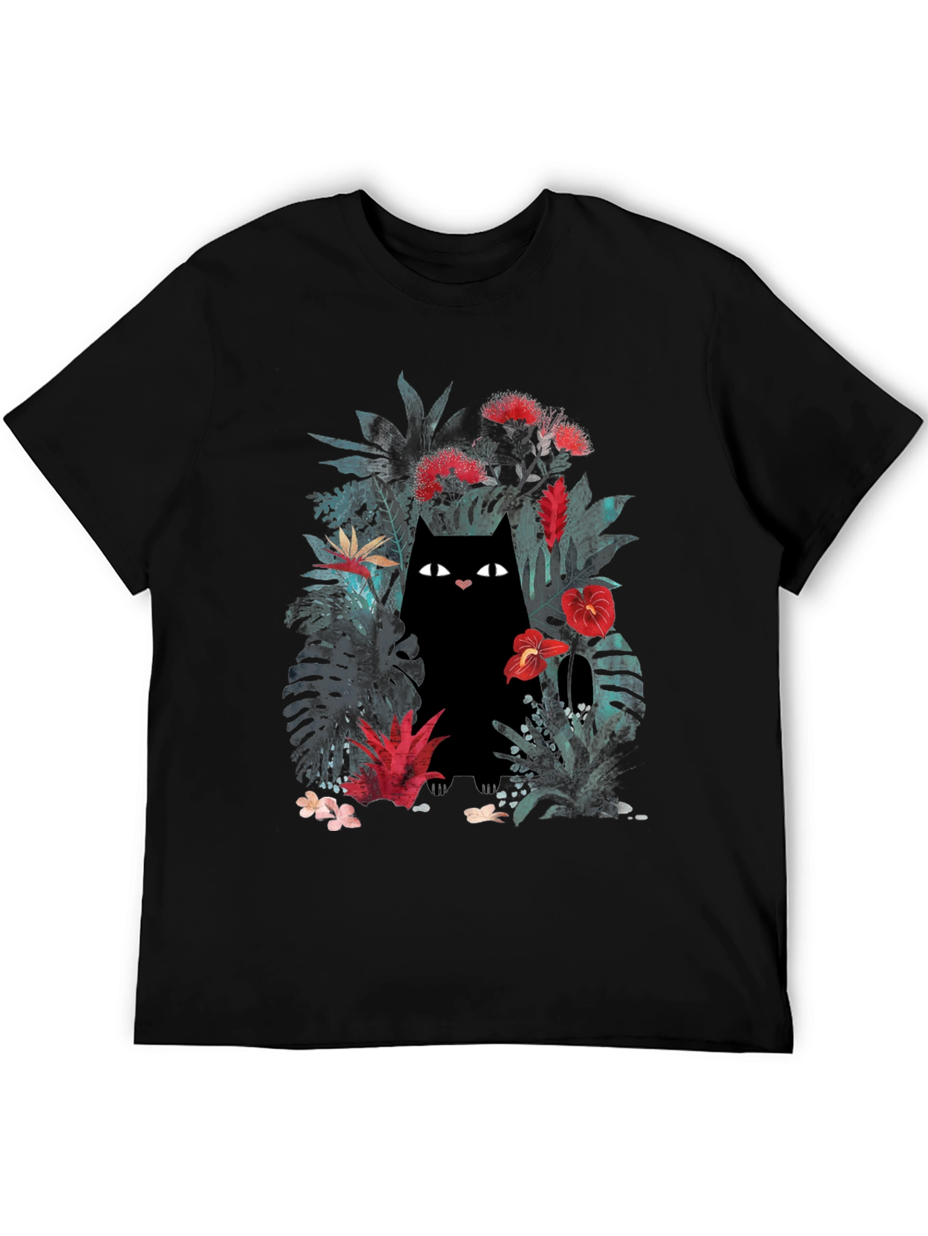 Jungle Cat Graphic Tee - Black