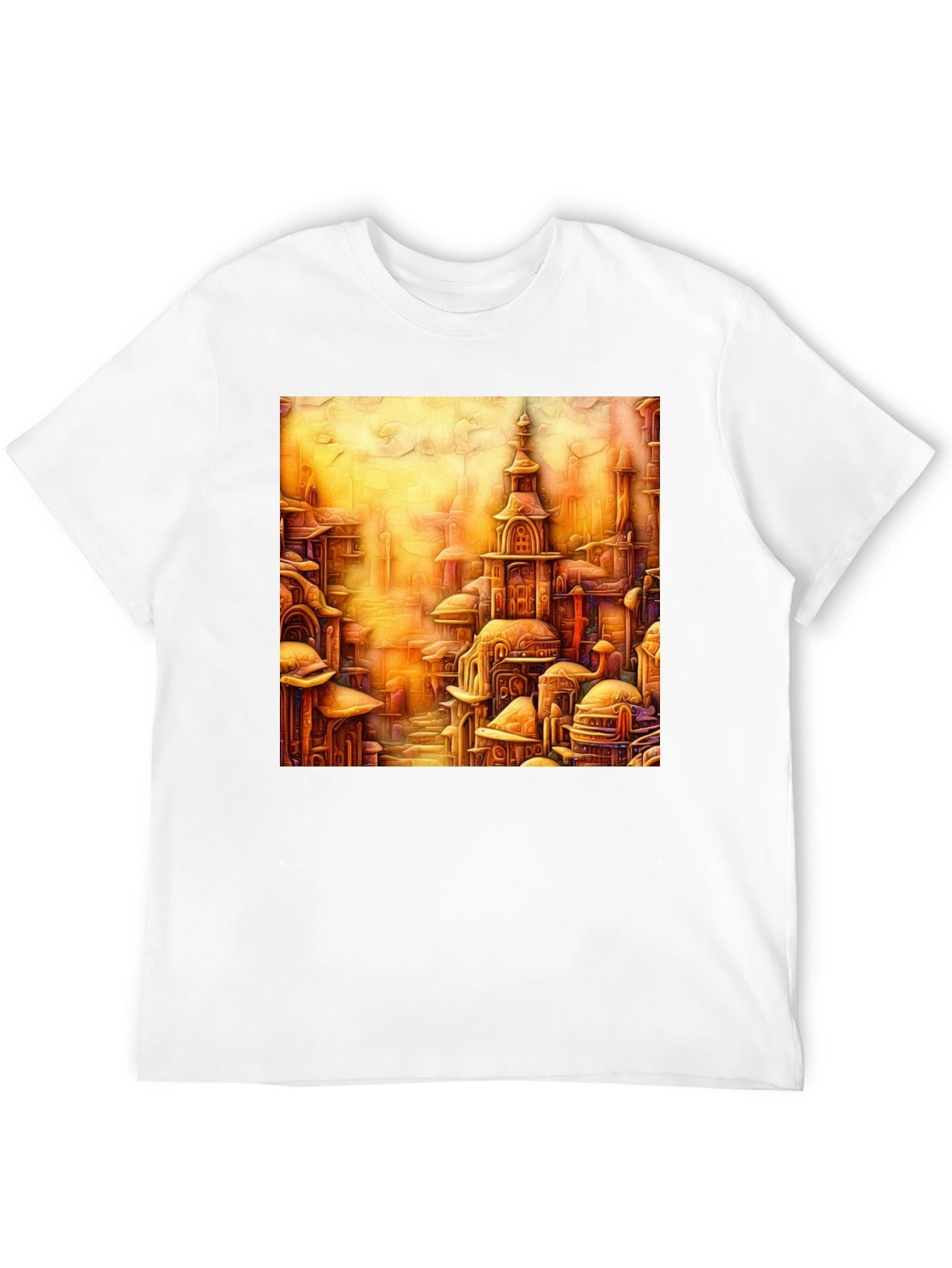 Cityscape Art Print Black Tee