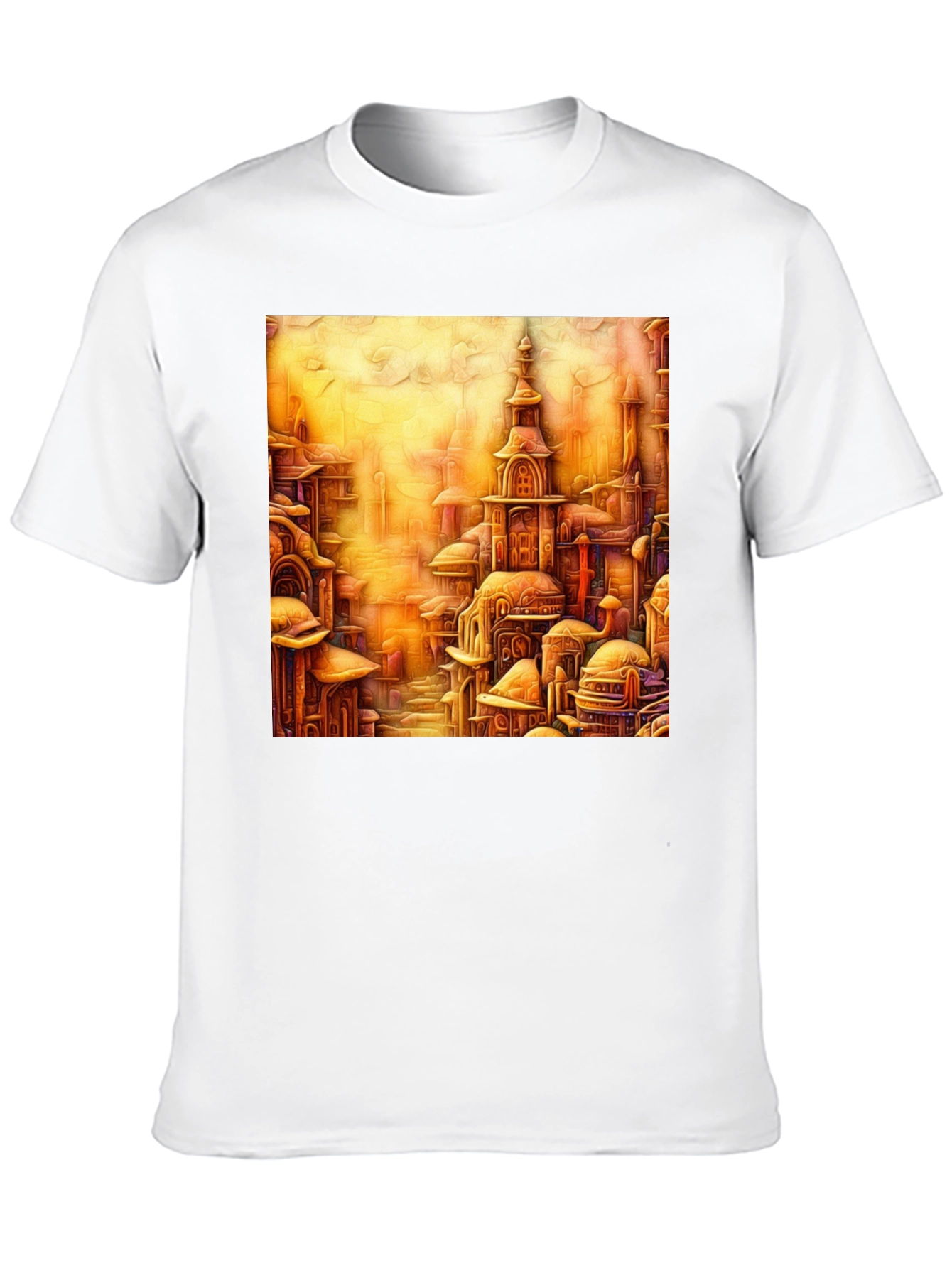 Cityscape Art Print Black Tee