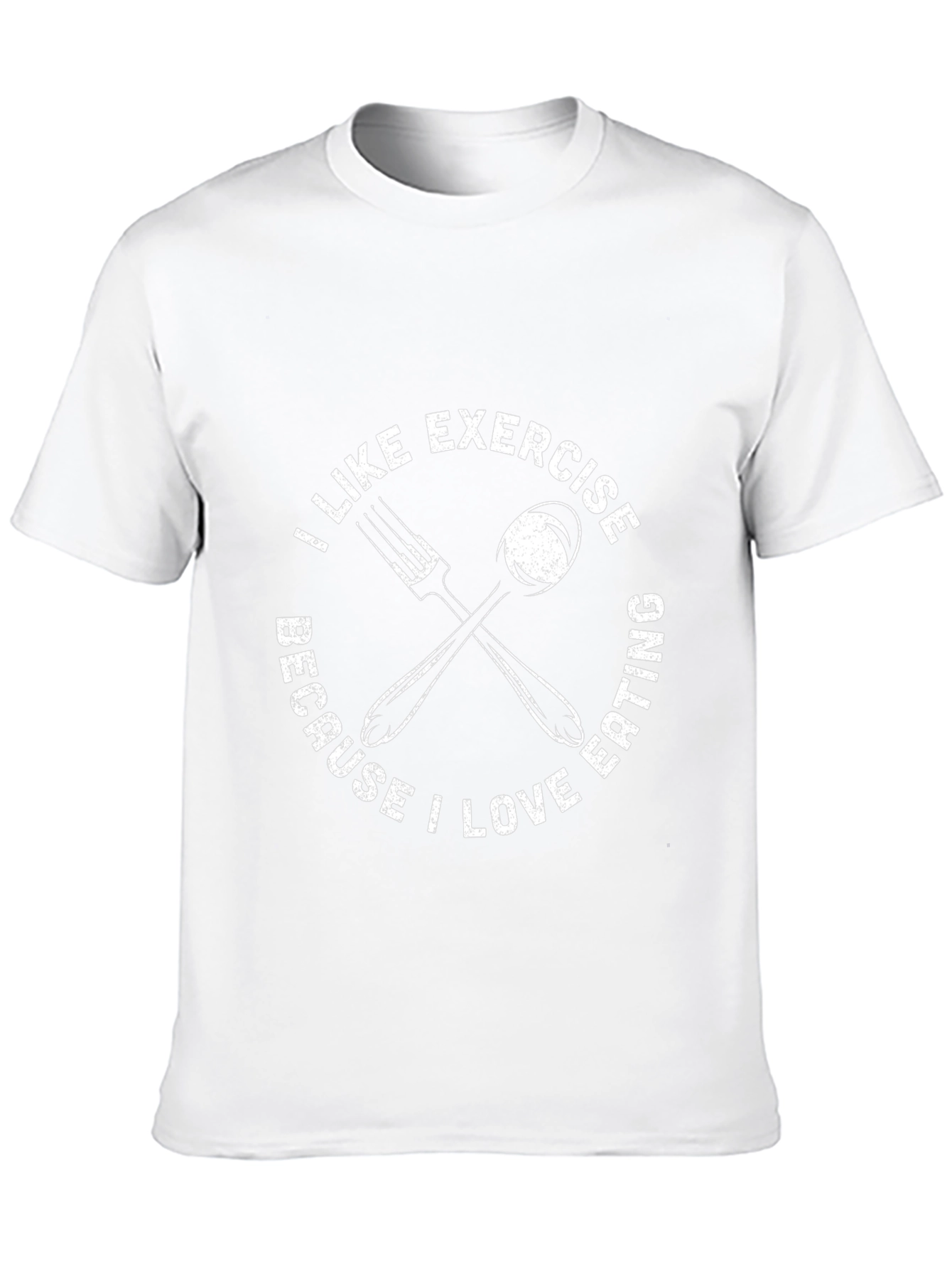 Exercise Eating T-Shirt - Funny Workout Tee