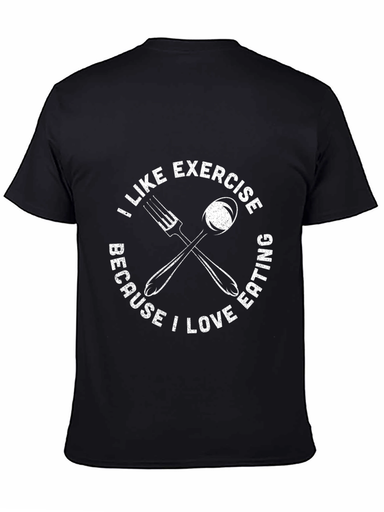 Exercise Eating T-Shirt - Funny Workout Tee
