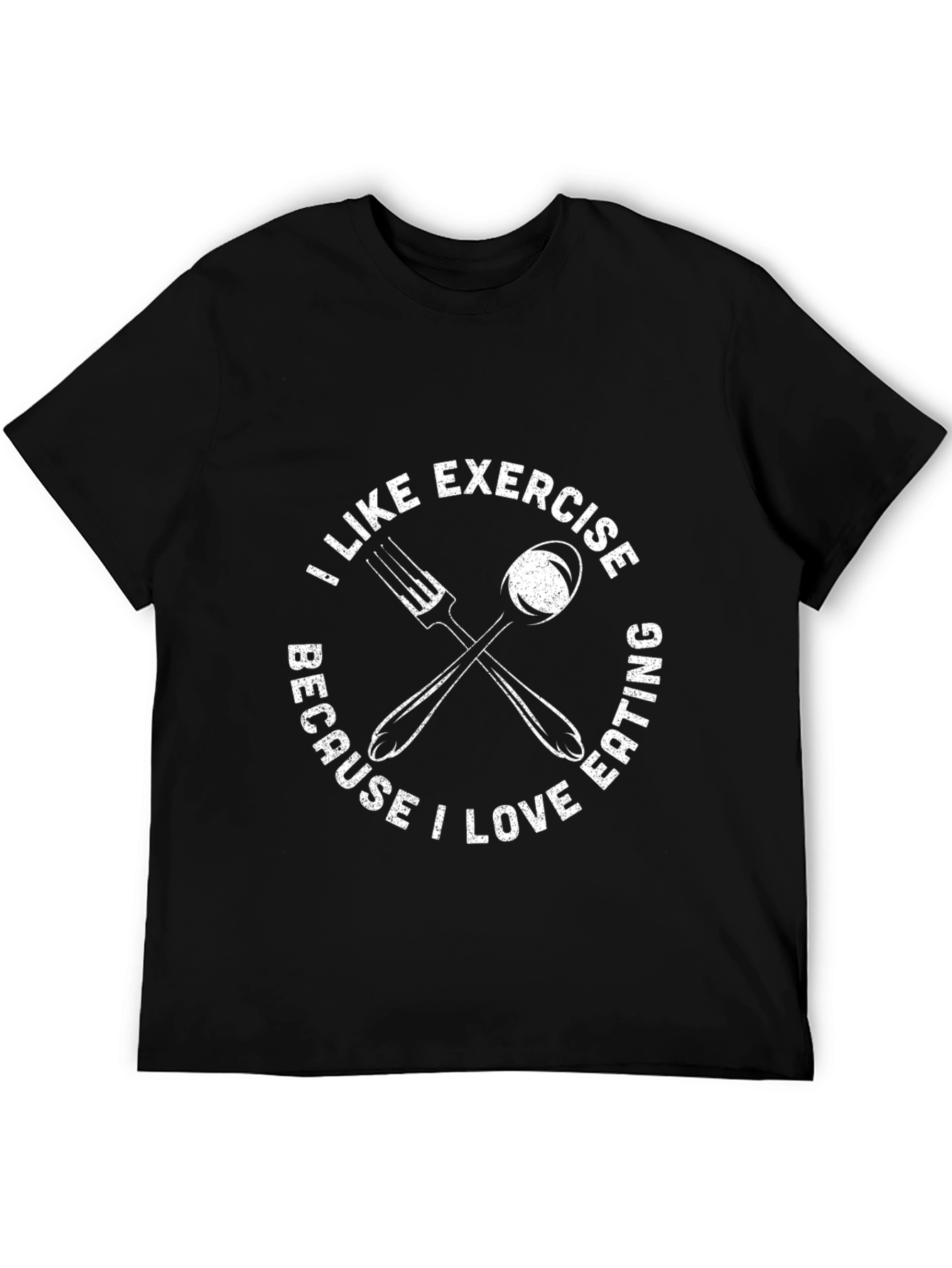 Exercise Eating T-Shirt - Funny Workout Tee