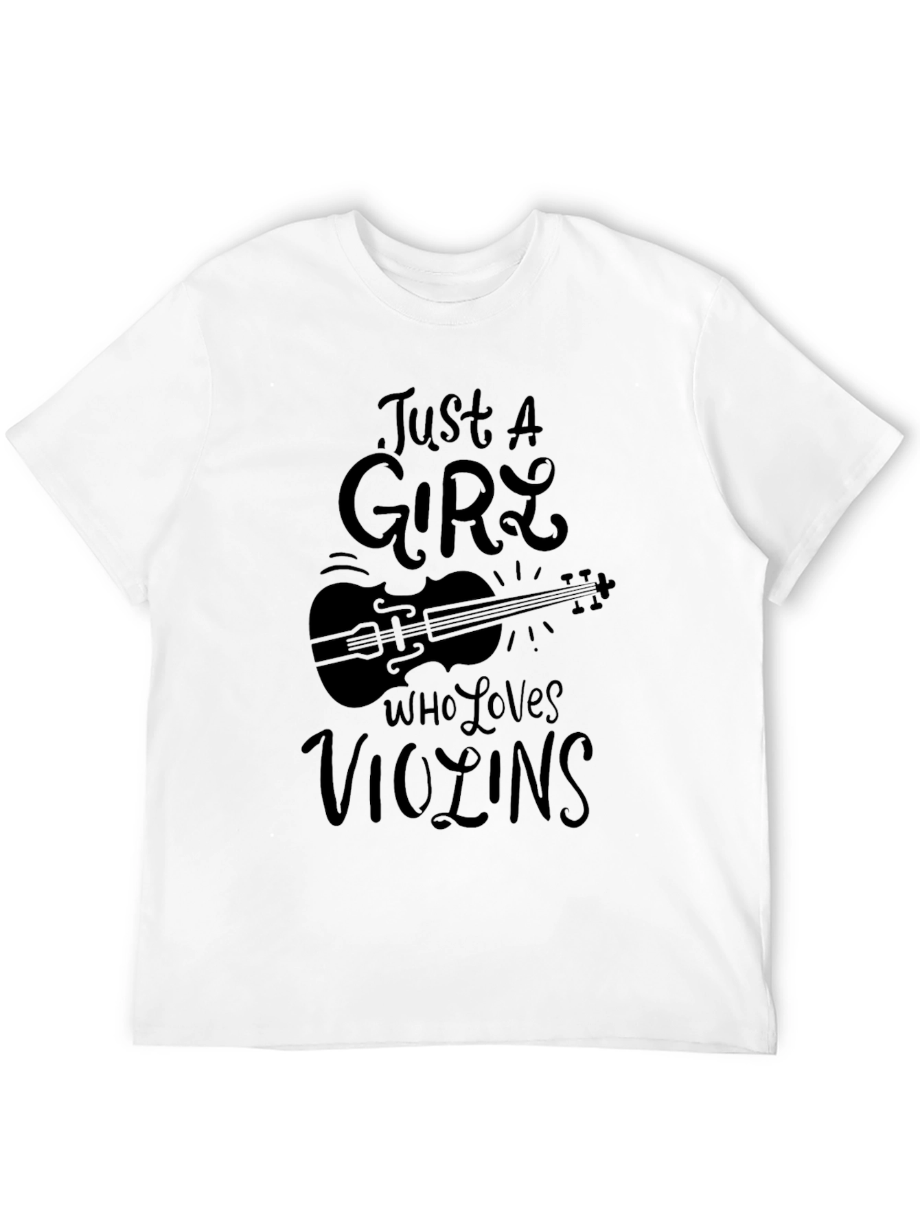 Just A Girl Who Loves Violins Graphic Tee