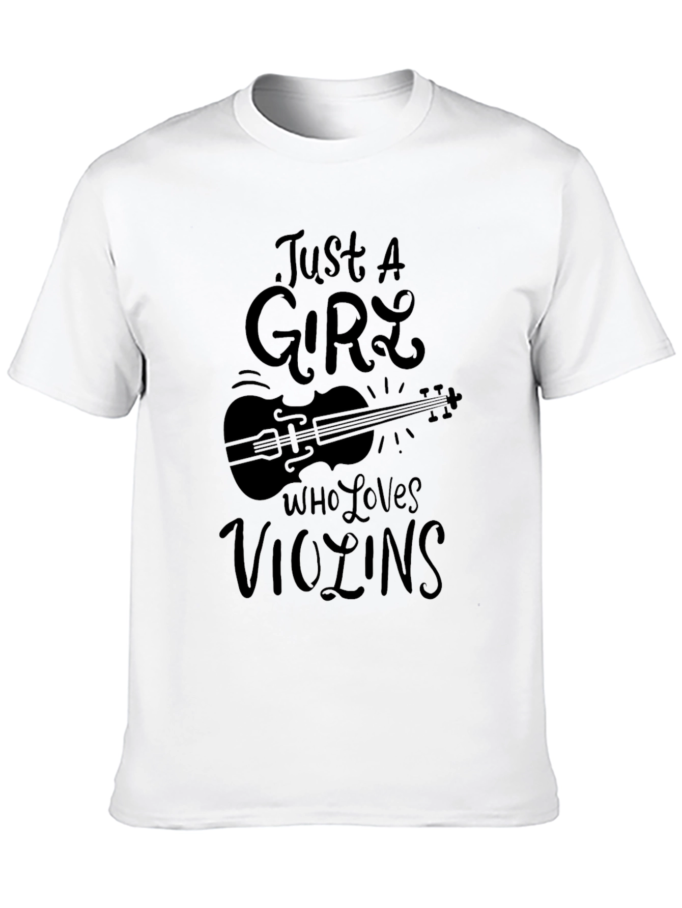 Just A Girl Who Loves Violins Graphic Tee