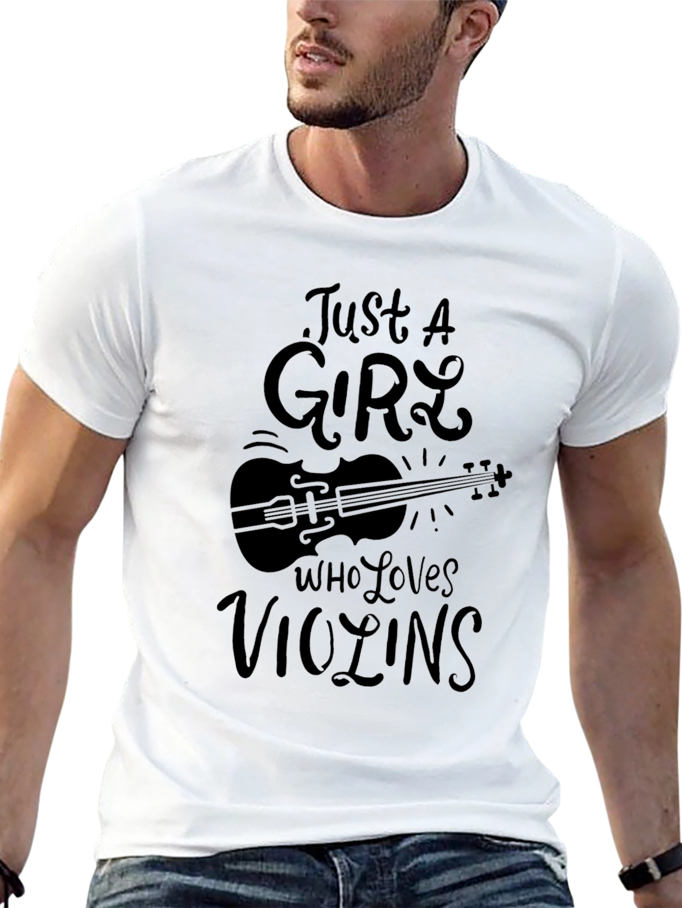 Just A Girl Who Loves Violins Graphic Tee