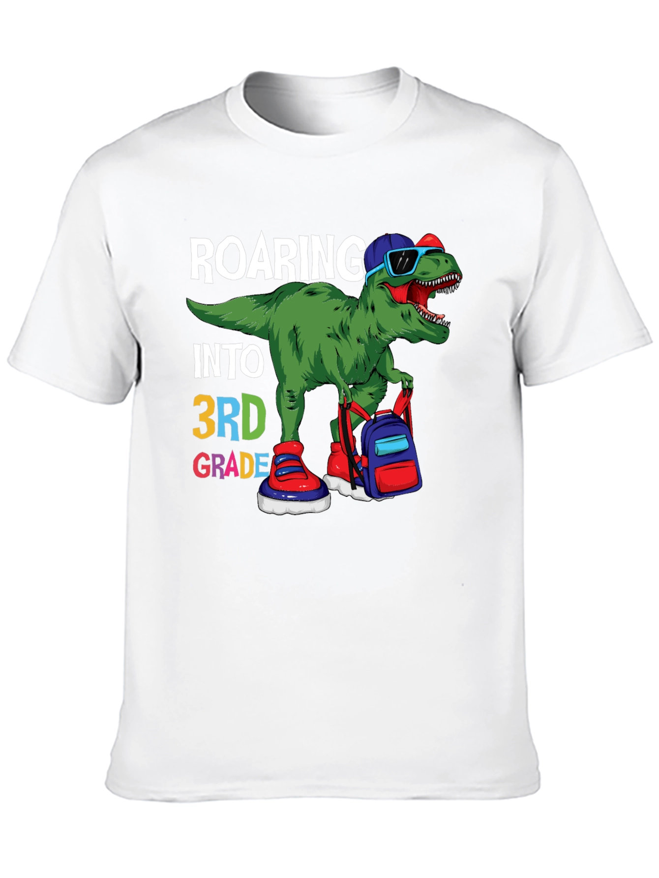 Roaring Into 3rd Grade Dinosaur T-Shirt