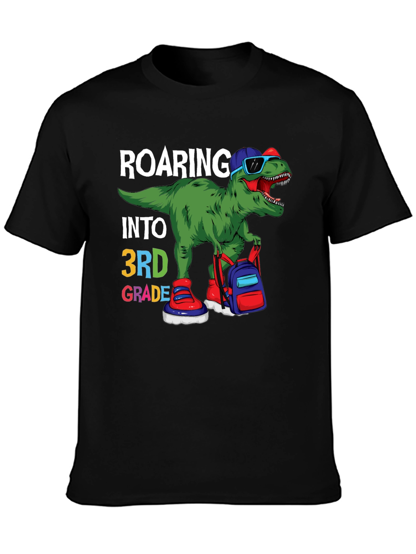 Roaring Into 3rd Grade Dinosaur T-Shirt