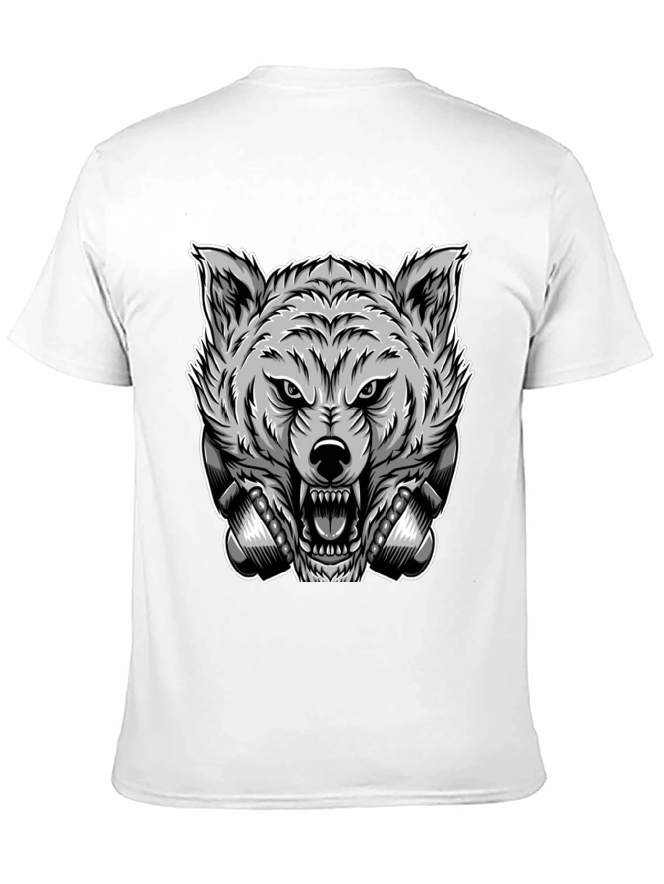 Wolf Graphic Print T-Shirt - Fierce Style