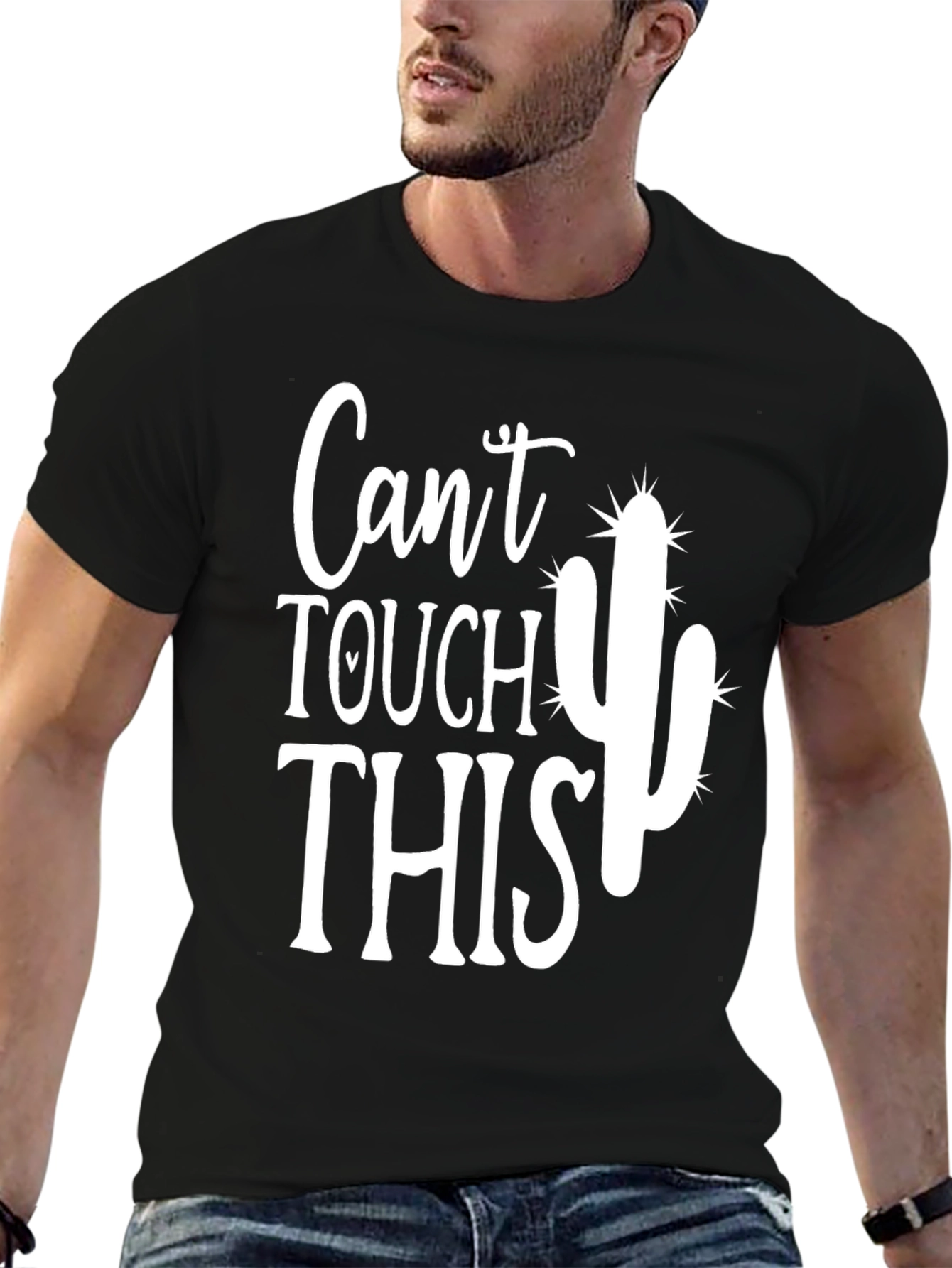 Mens Cant Touch This Cactus Graphic Tee